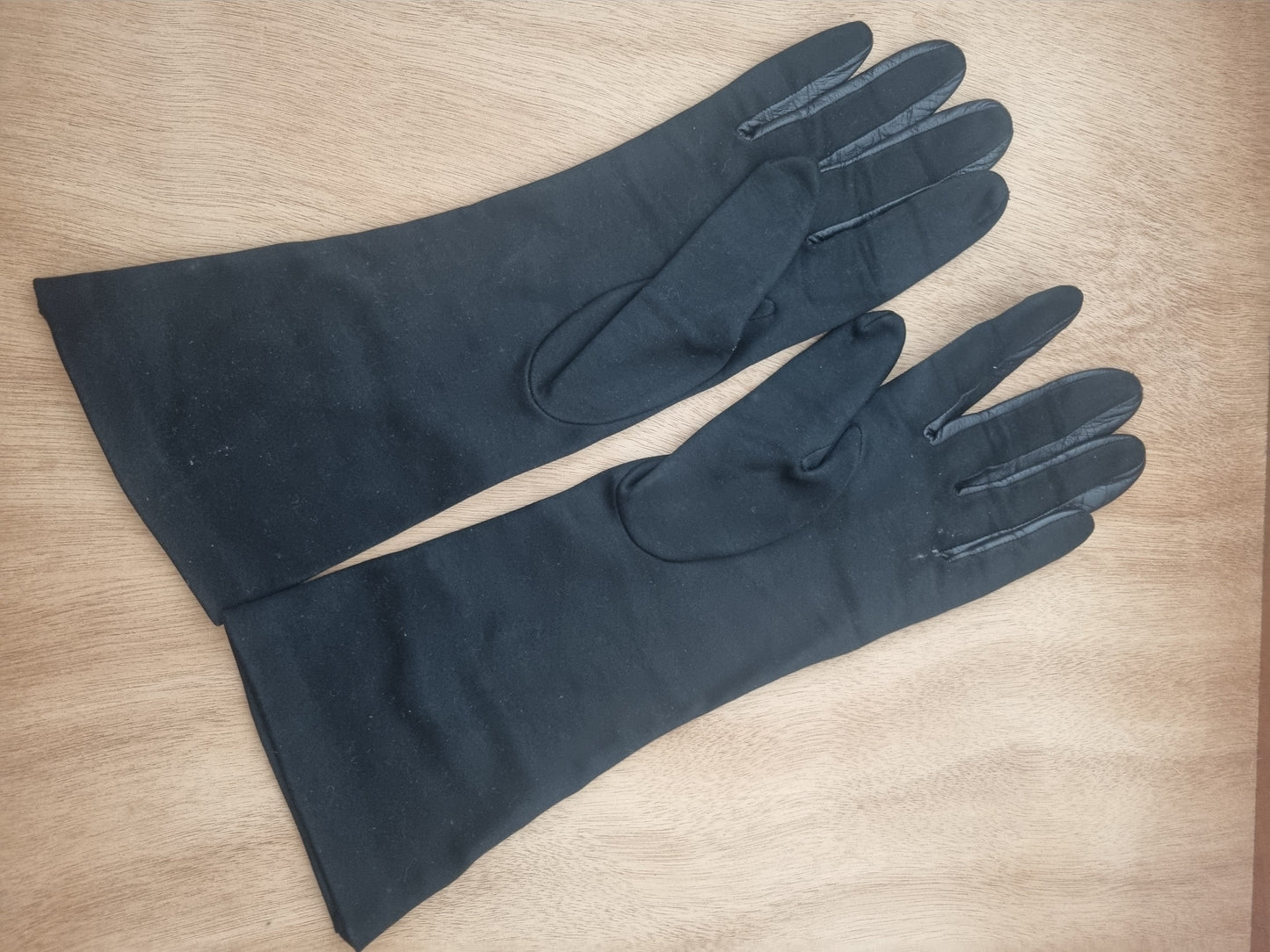 Vintage Gloves Cornelia Jones Black Cotton Made in England