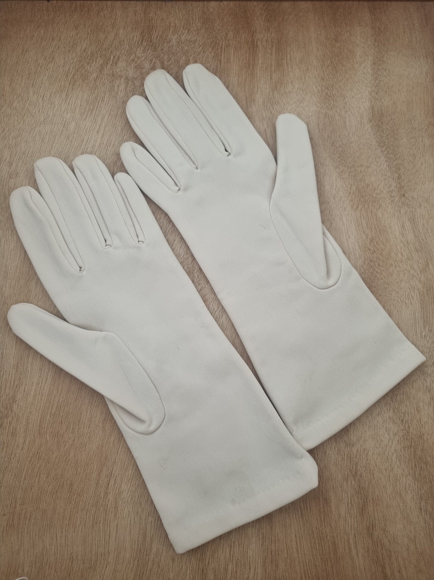 Vintage Gloves Dark Cream Short Rayon Made in England