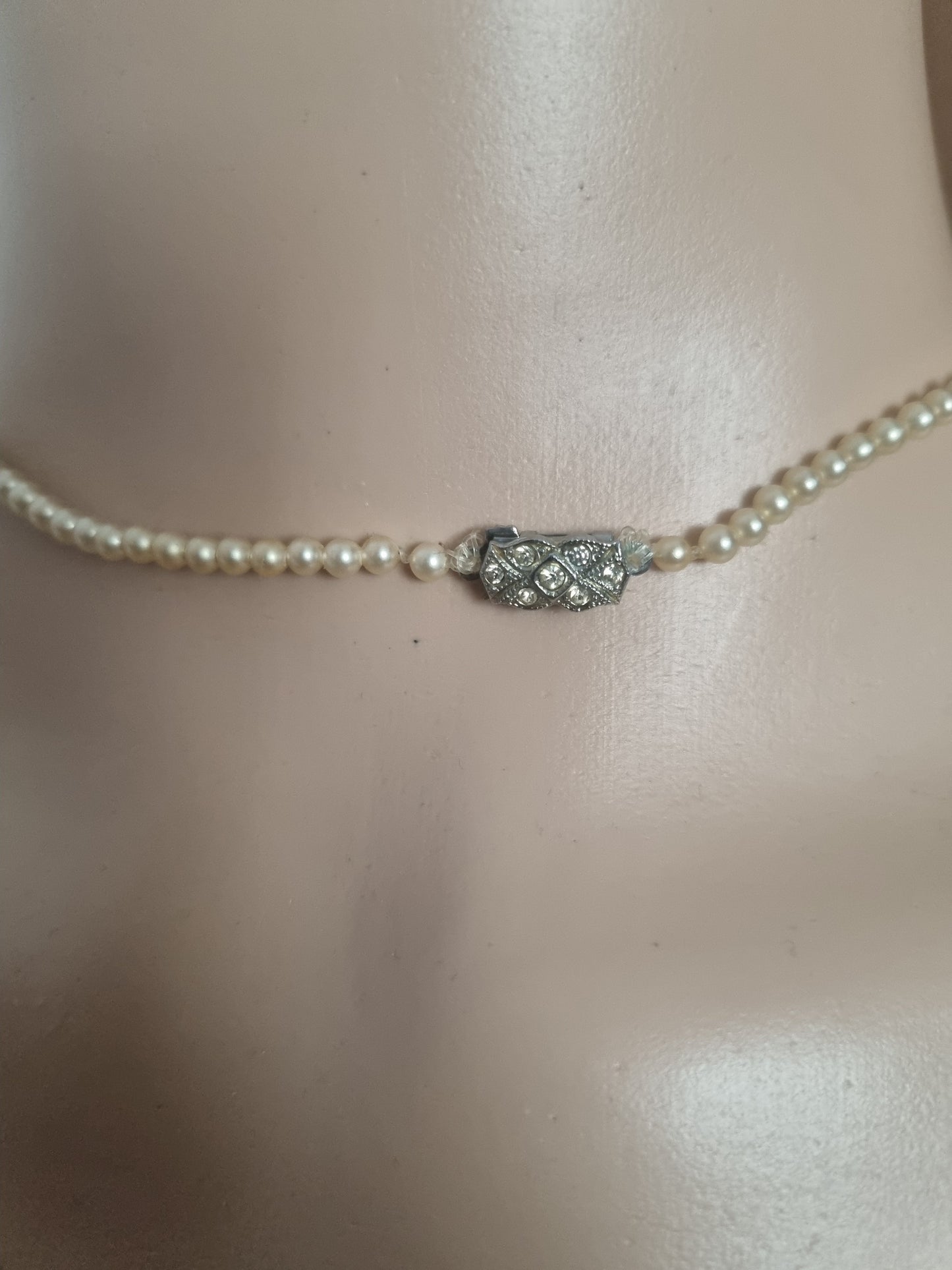 Vintage Necklace Faux Pearls 60s Cream Made In England