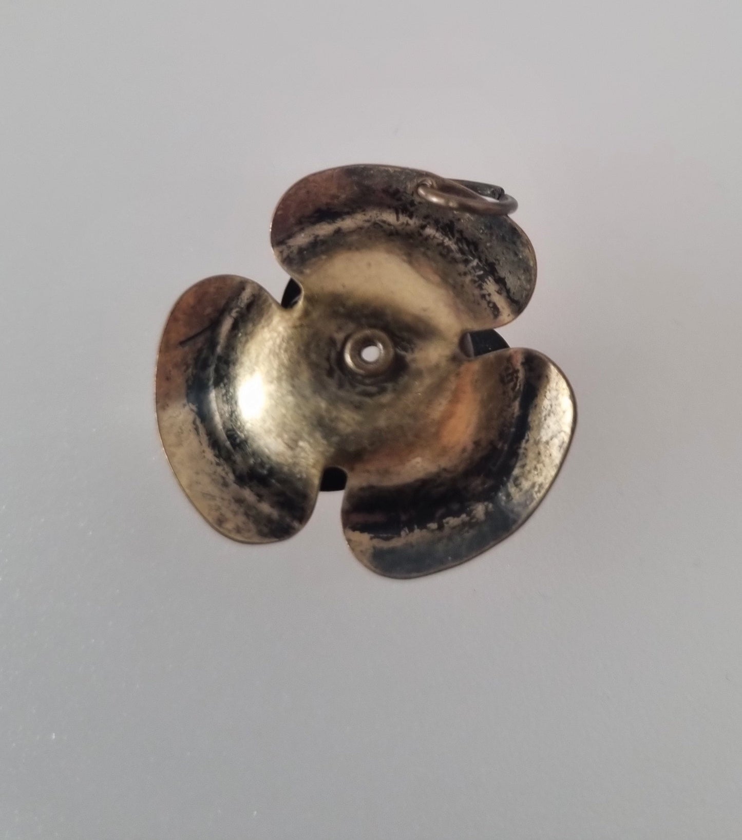 Vintage Pendant Charm Small Patina Rose 3D Pendant
