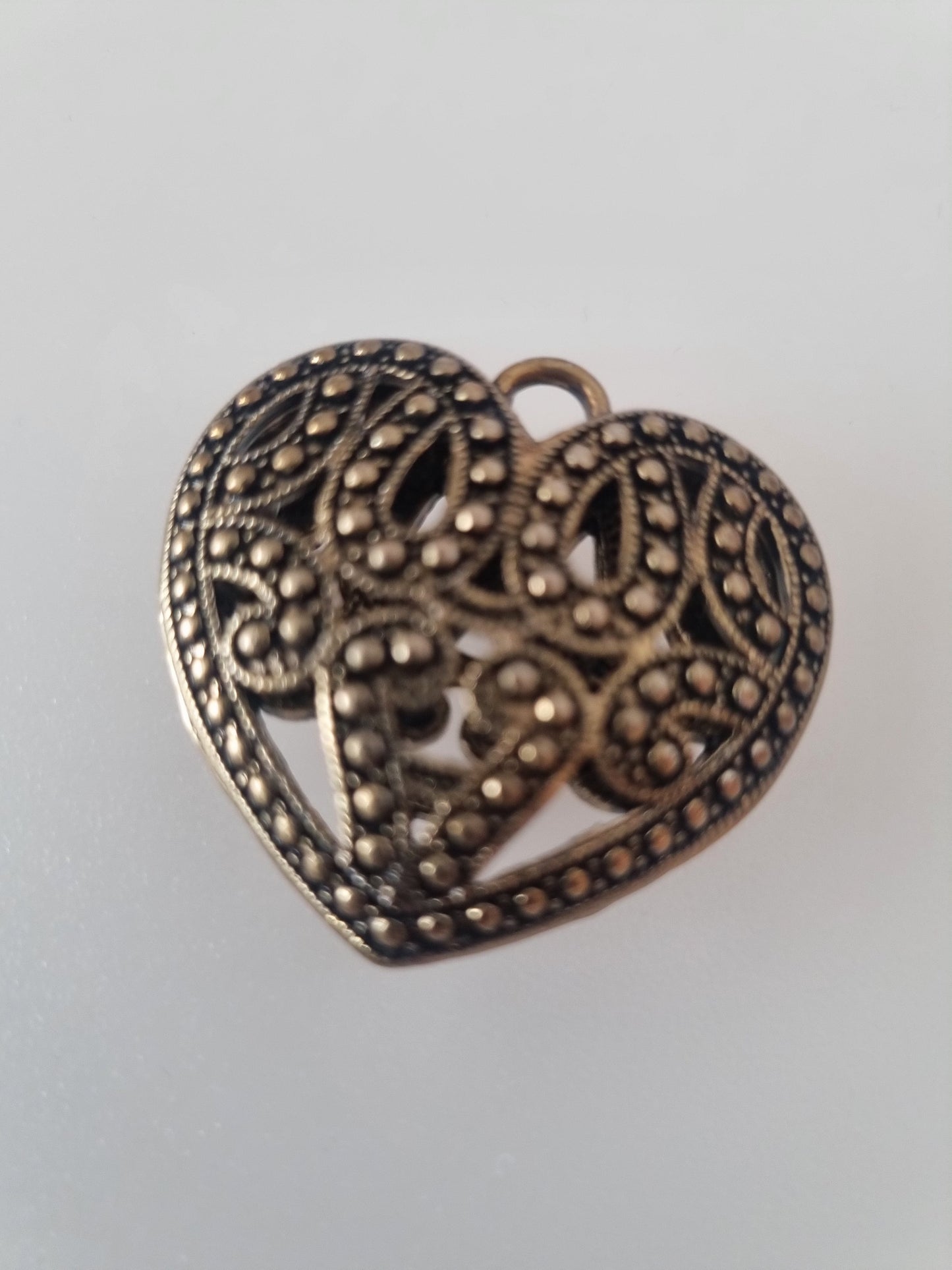 Vintage Pendant Charm 3D Heart Costume Pendant