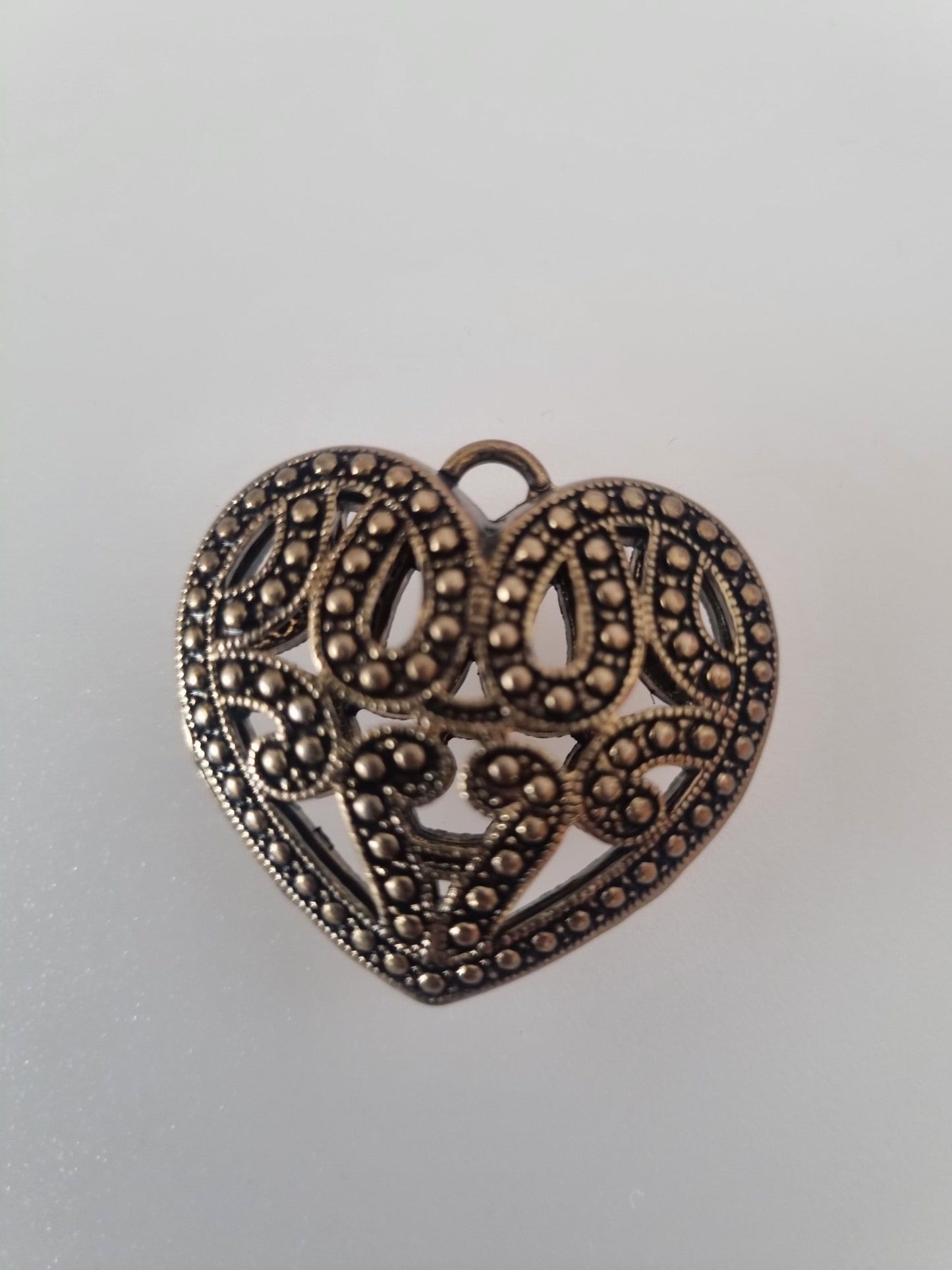 Vintage Pendant Charm 3D Heart Costume Pendant