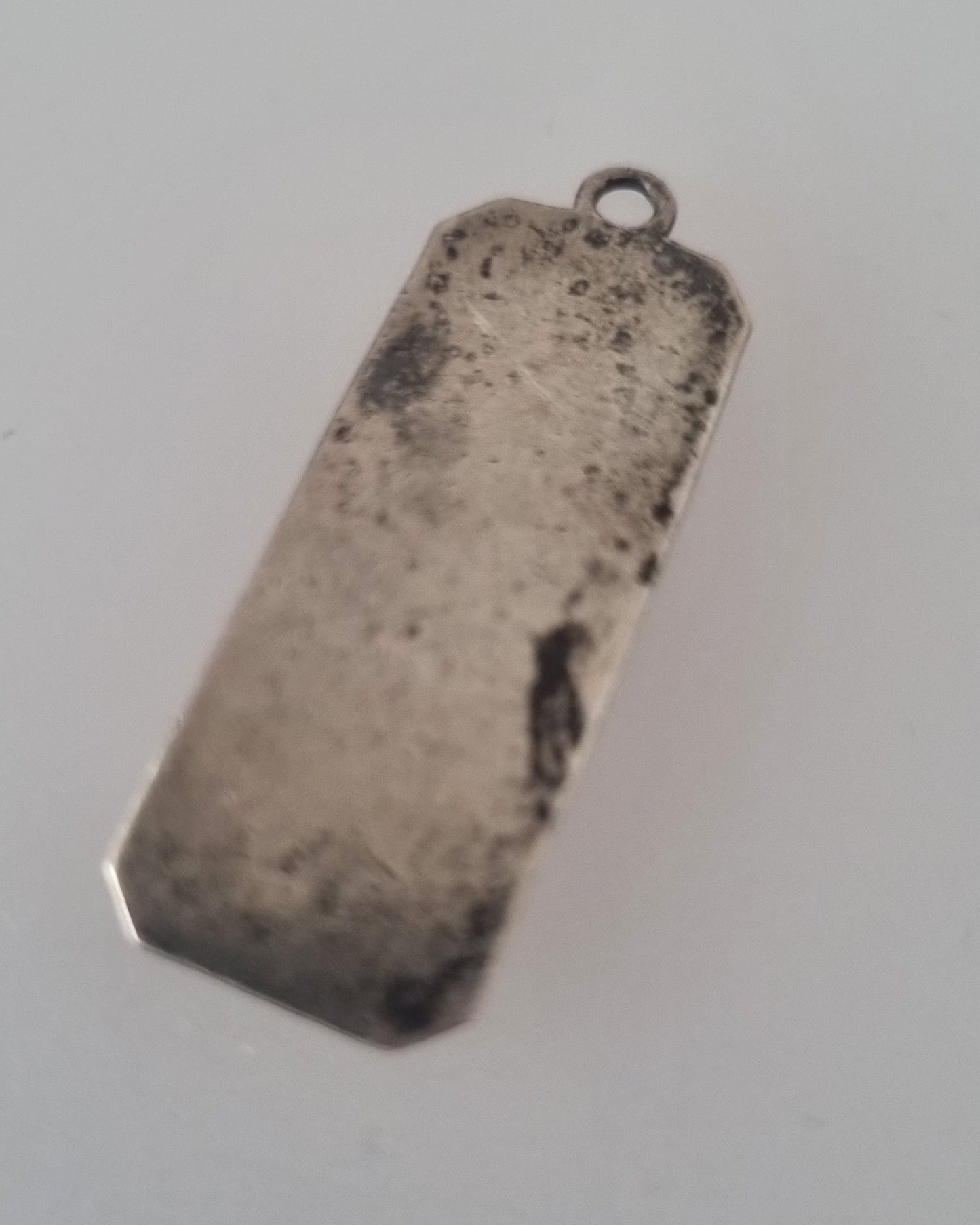 Vintage Pendant Charm JRY Silver Ingot 1970s Birmingham