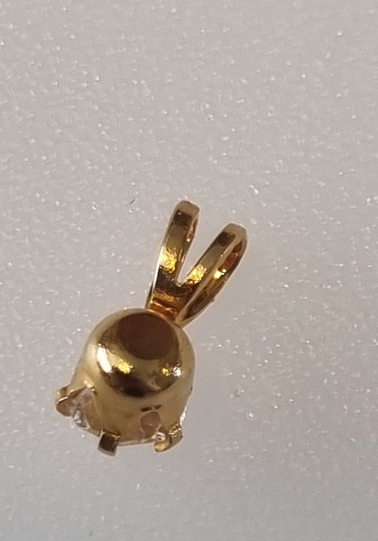 Vintage Pendant Charm 5 Carat Gold Solitaire Pendant Small Dainty