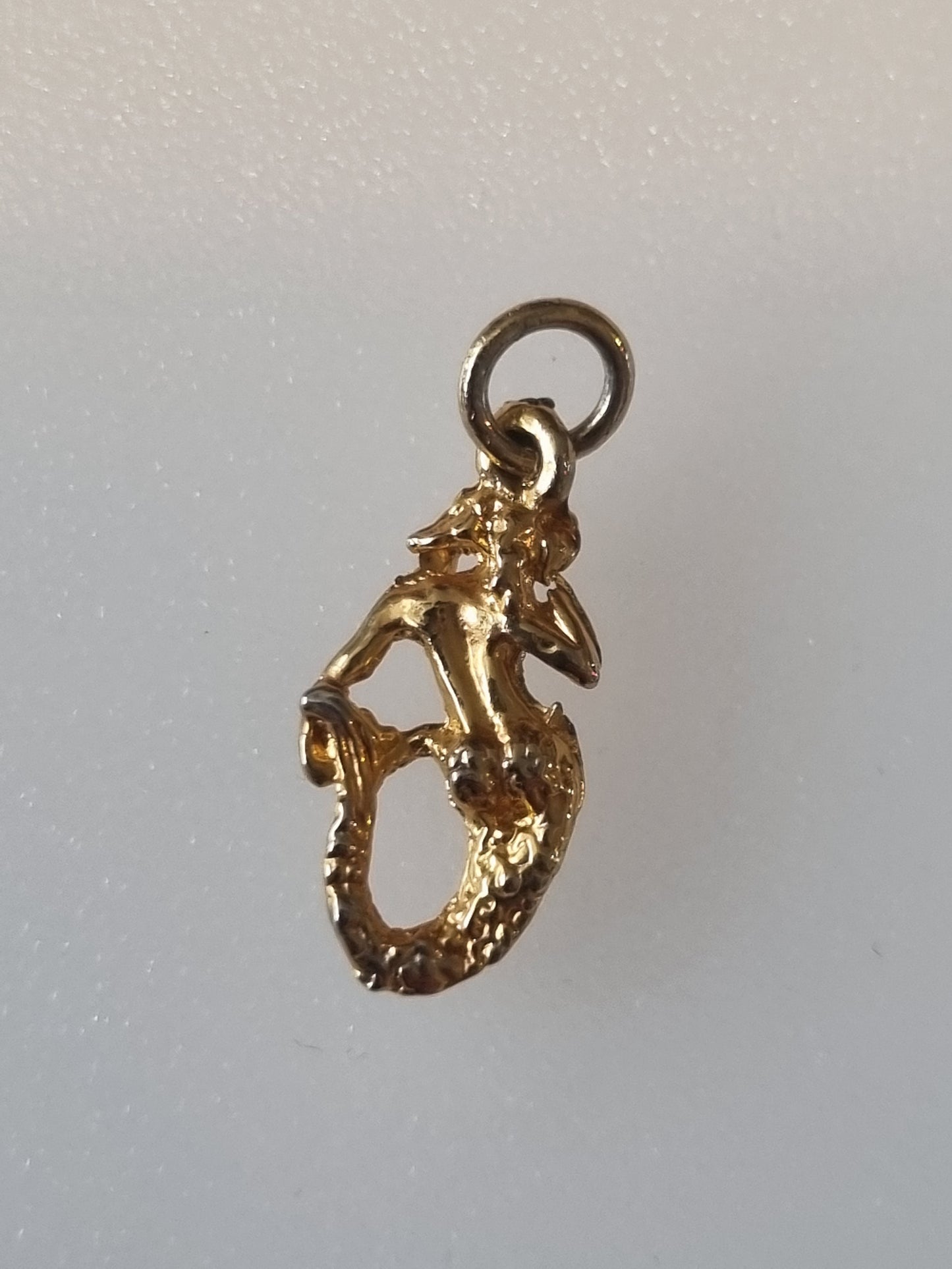 Vintage Pendant Charm Mermaid Gold Tone