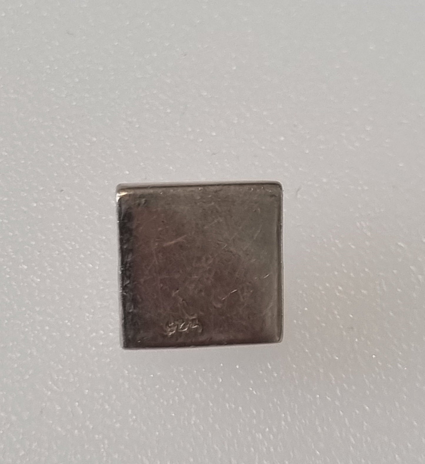 Vintage Pendant Charm 925 Sterling Silver Rectangular Cubic Zirconia