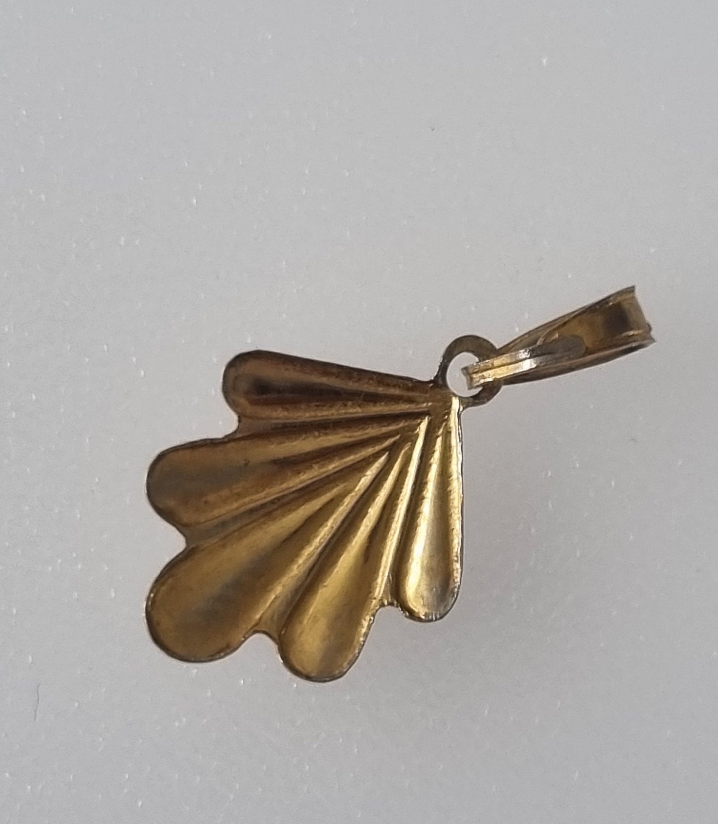 Vintage Pendant Charm Shell Pendant Seashell Nautical Gold Tone