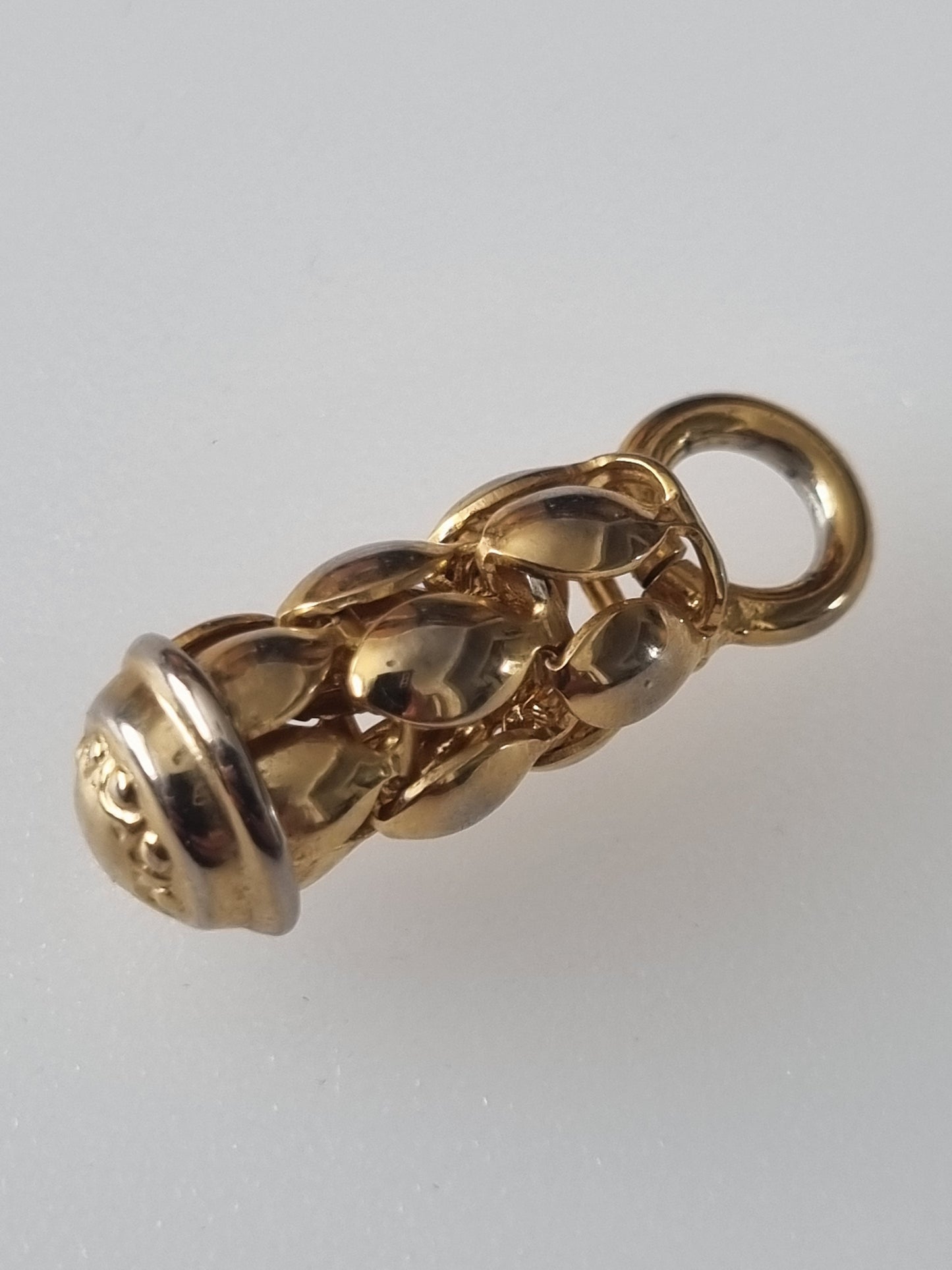 Vintage Pendant Charm Acorn Bag Charm Gold Tone