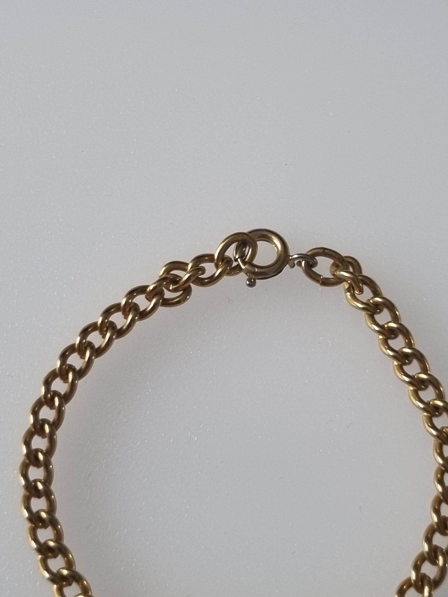 Vintage Bracelet Inscribed Hearts 'Alison' Gold Tone