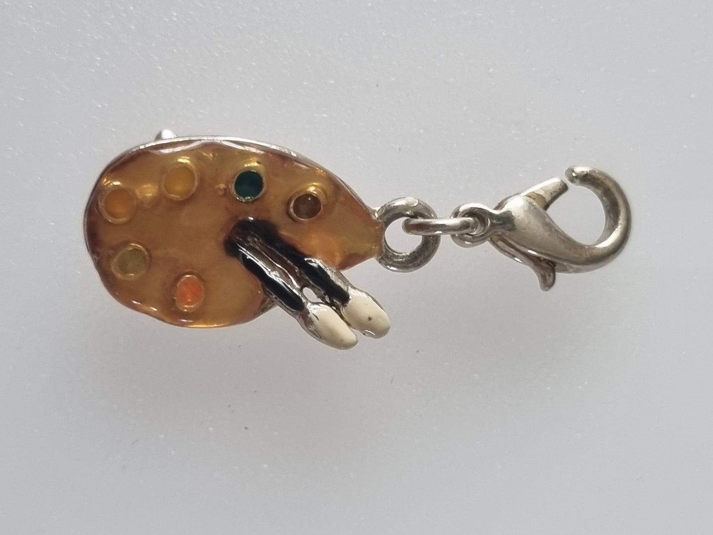 Vintage Charm Artist Palette Painted Charm