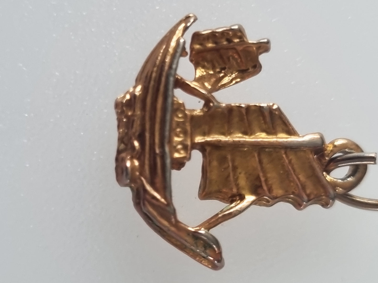 Vintage Charm Boat Sailing Shop Gold Tone