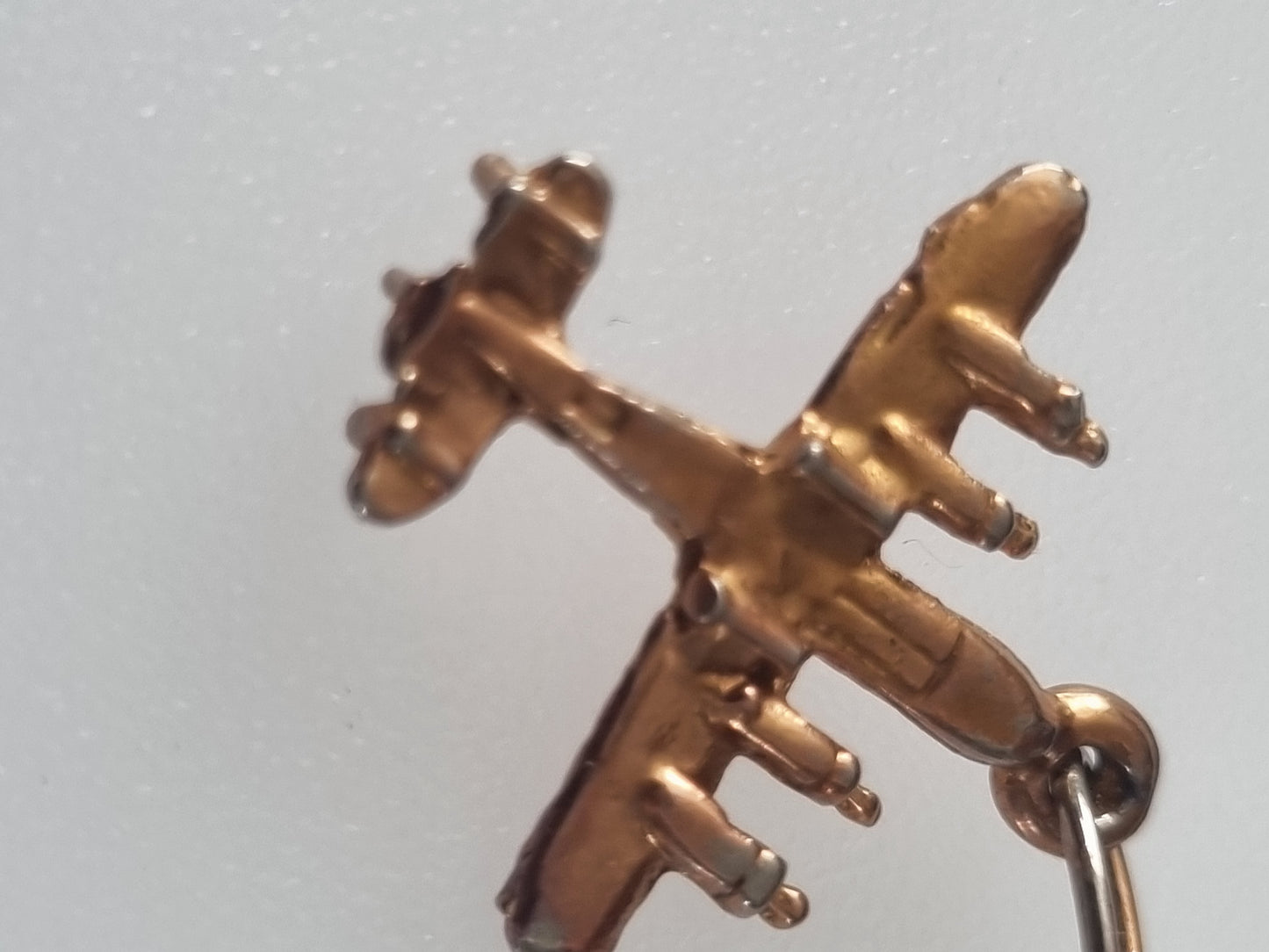 Vintage Charm Aeroplace Bomber Gold Tone