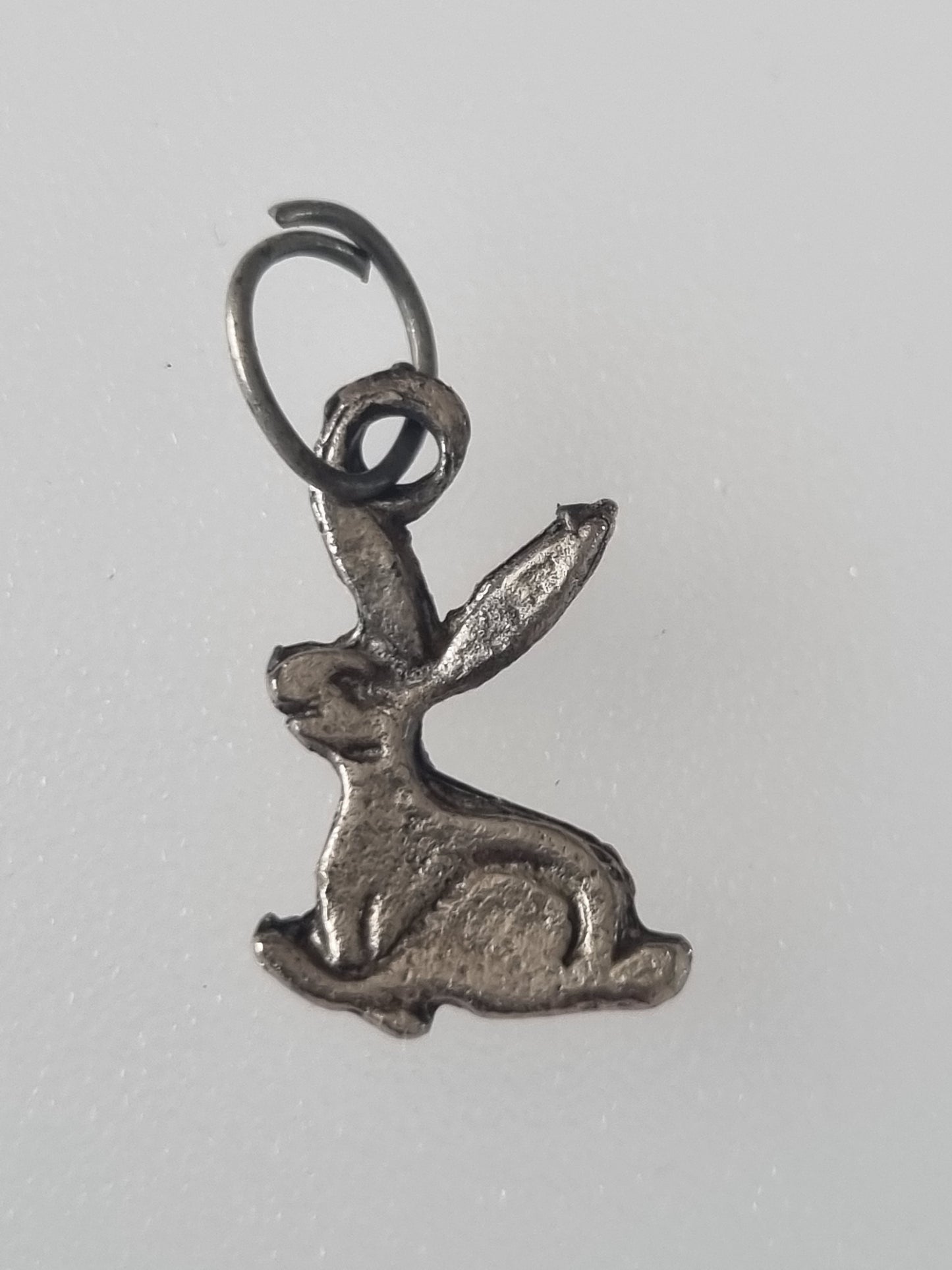 Vintage Charm Bunny Rabbit Antique Sterling Silver