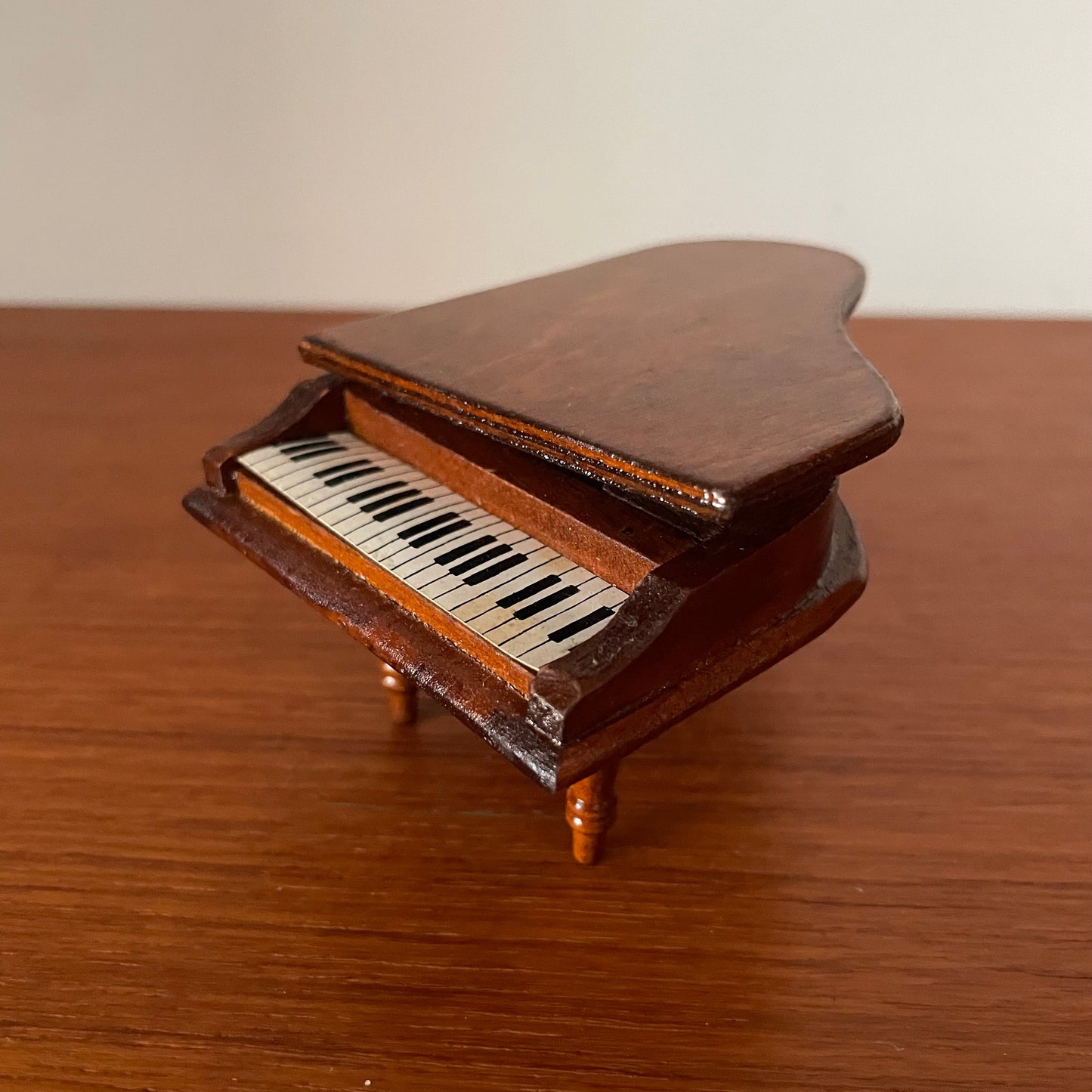 Dolls House Furniture Grand Piano Wooden Three Legs Vintage Charm