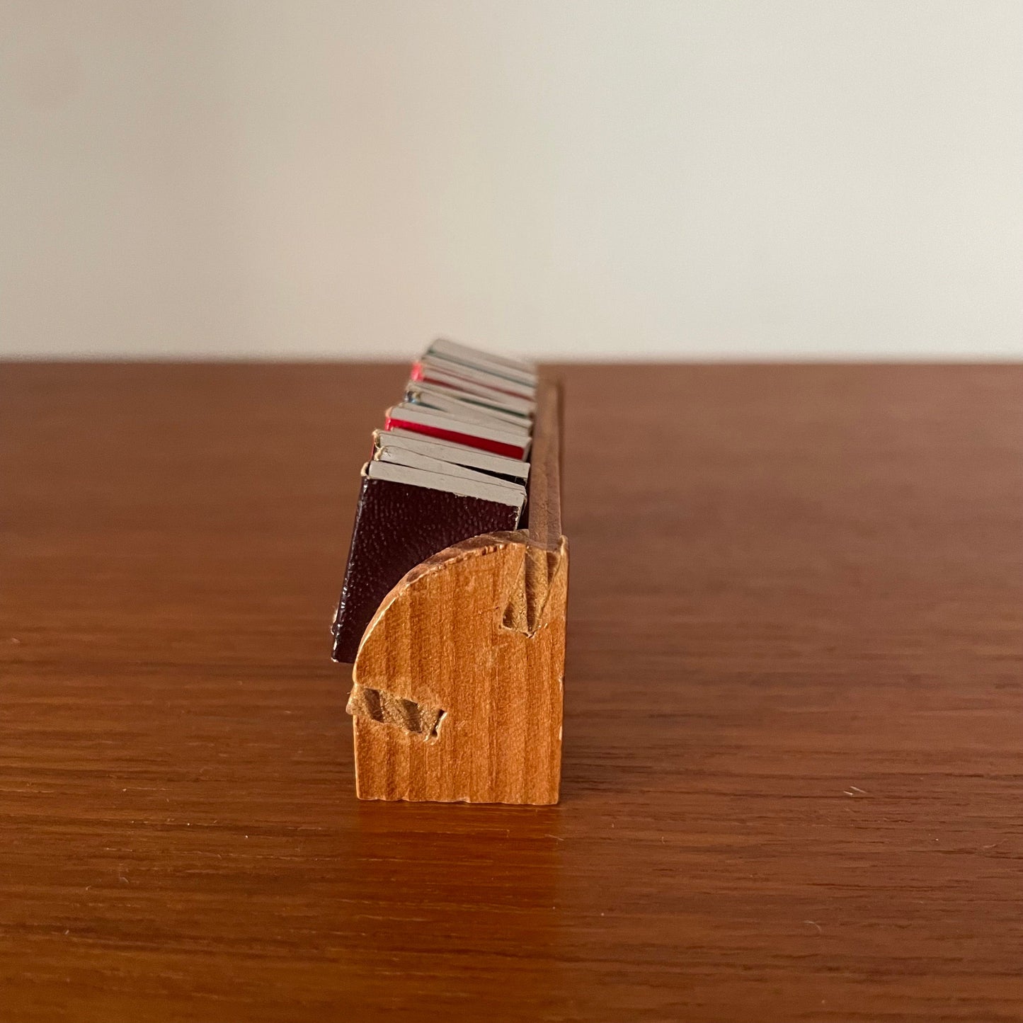 Dolls House Furniture Small Bookshelf Wooden with Books