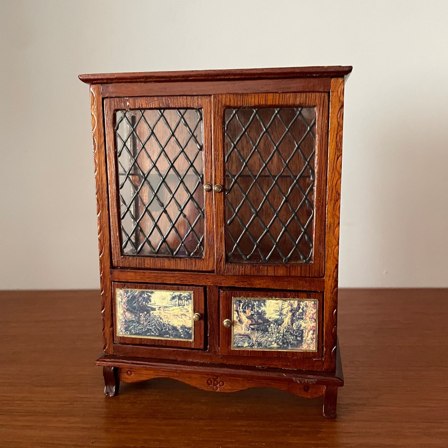 Dolls House Furniture Display Cabinet Cupboard Wood