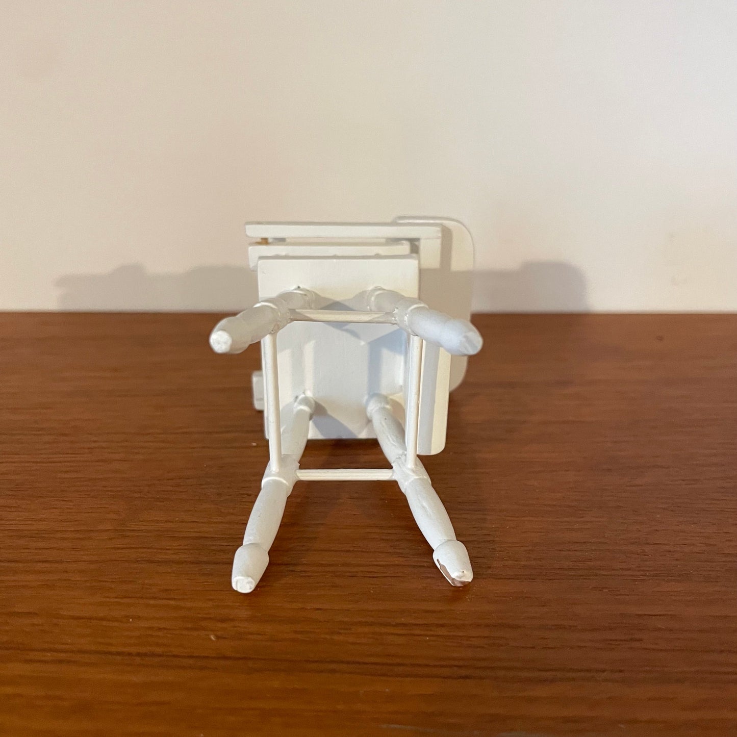 Dolls House Furniture High Chair White Painted Wood Childrens
