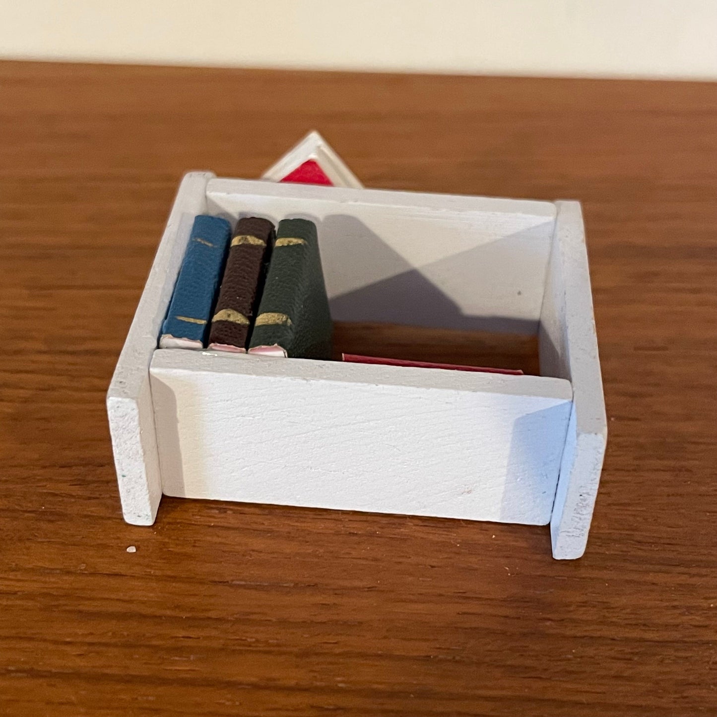Dolls House Furniture Bookshelf White with 5 Books Job Lot Bundle