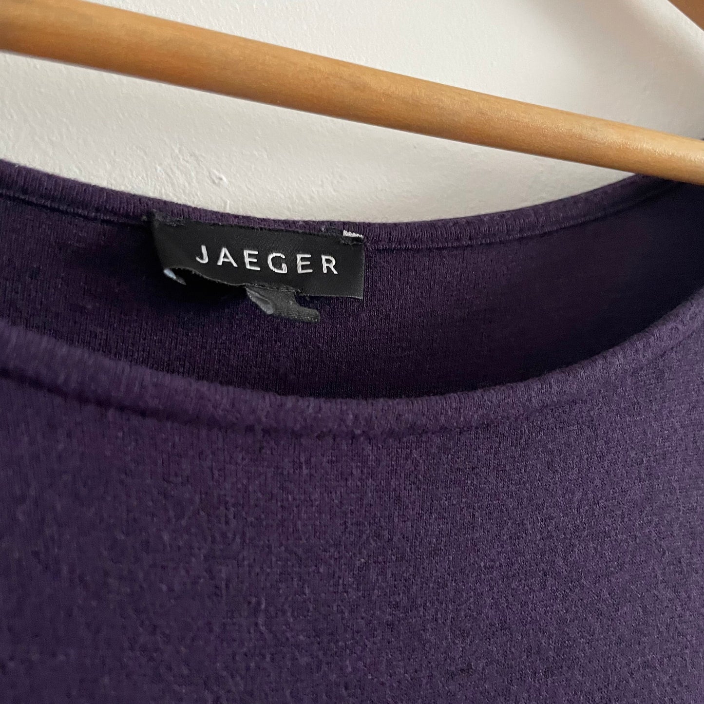 Dress Preloved Purple Long Sleeve Knitted Jaeger Midi Fit