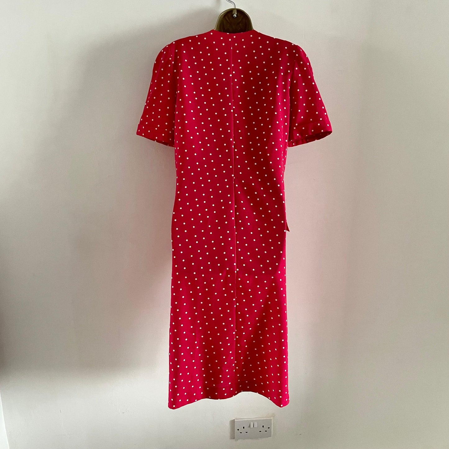 Vintage Midi Red & White Polka Dot Weinberg Paris Dress
