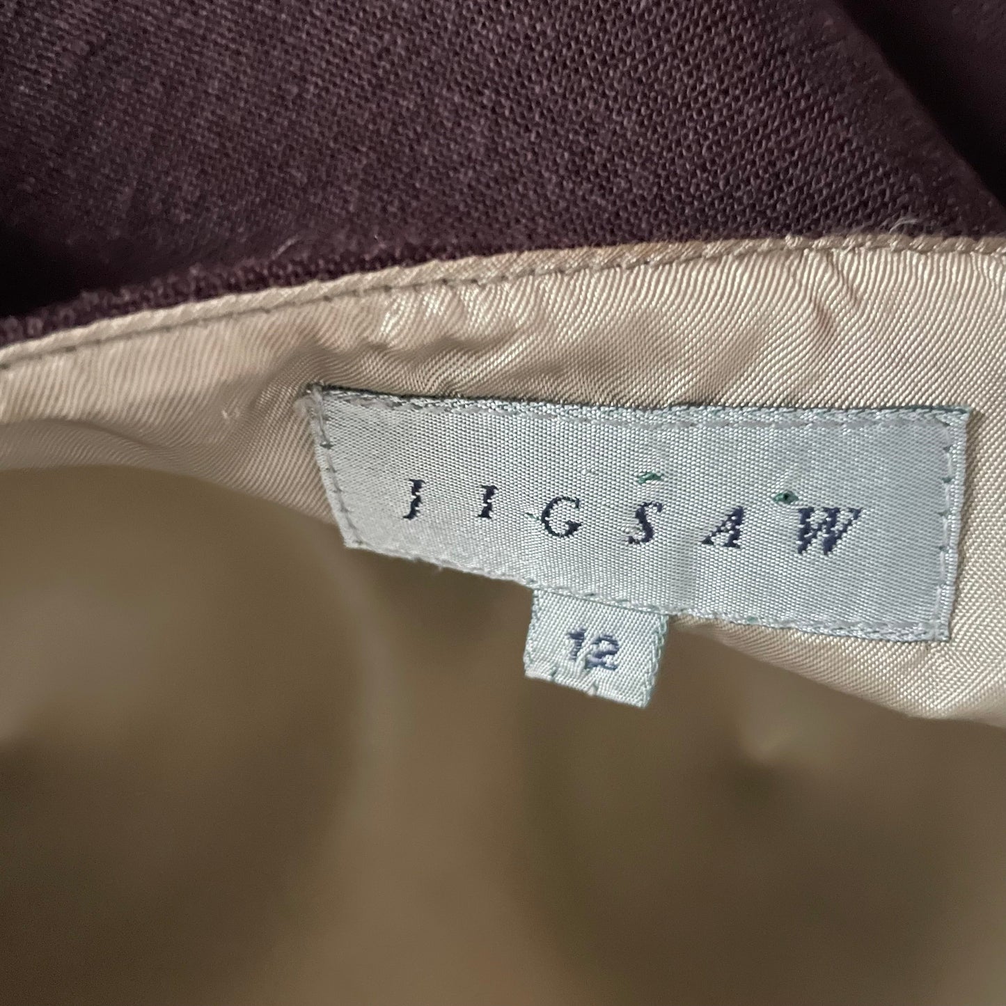 Dress Vintage Jigsaw 90s Brown Mini Sleeveless Bias Cut Dress