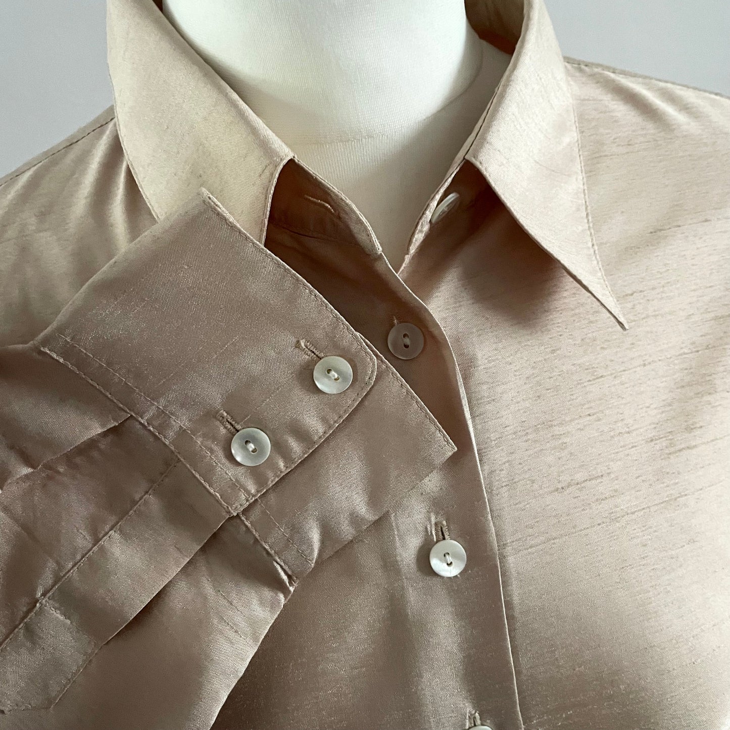 Blouse Vintage St Michael Marks and Spencer Gold Tunic Shirt