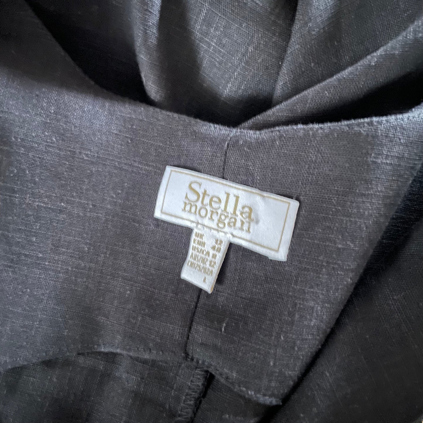 Dress Vintage Stella Morgan Black Maxi Dress with Gold Zip Feature