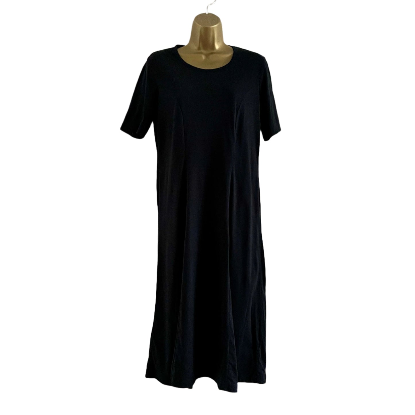 Dress Preloved Damart Jersey Cutout Long Black Maxi Dress