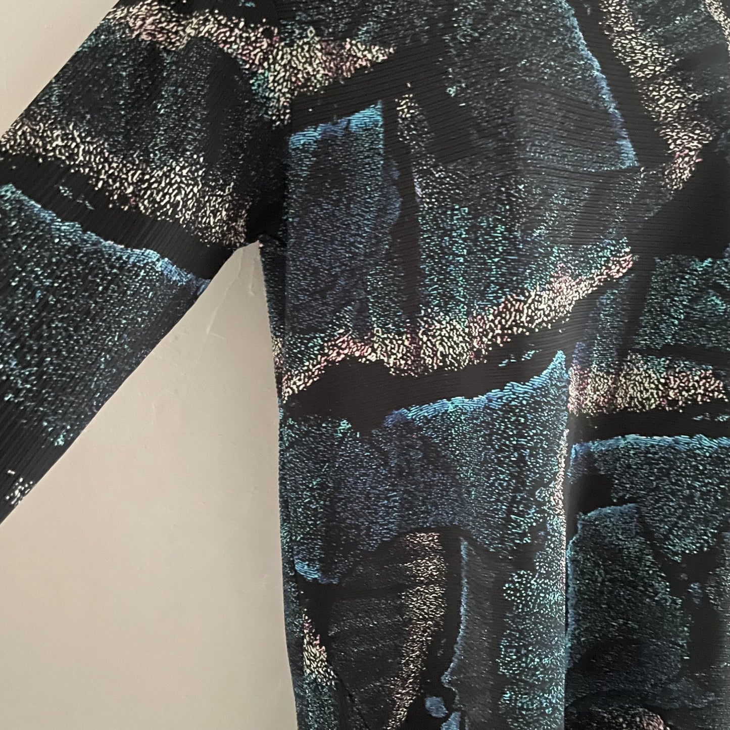 Dress Preloved And Other Stories Black Blue Abstract Pattern Jumper