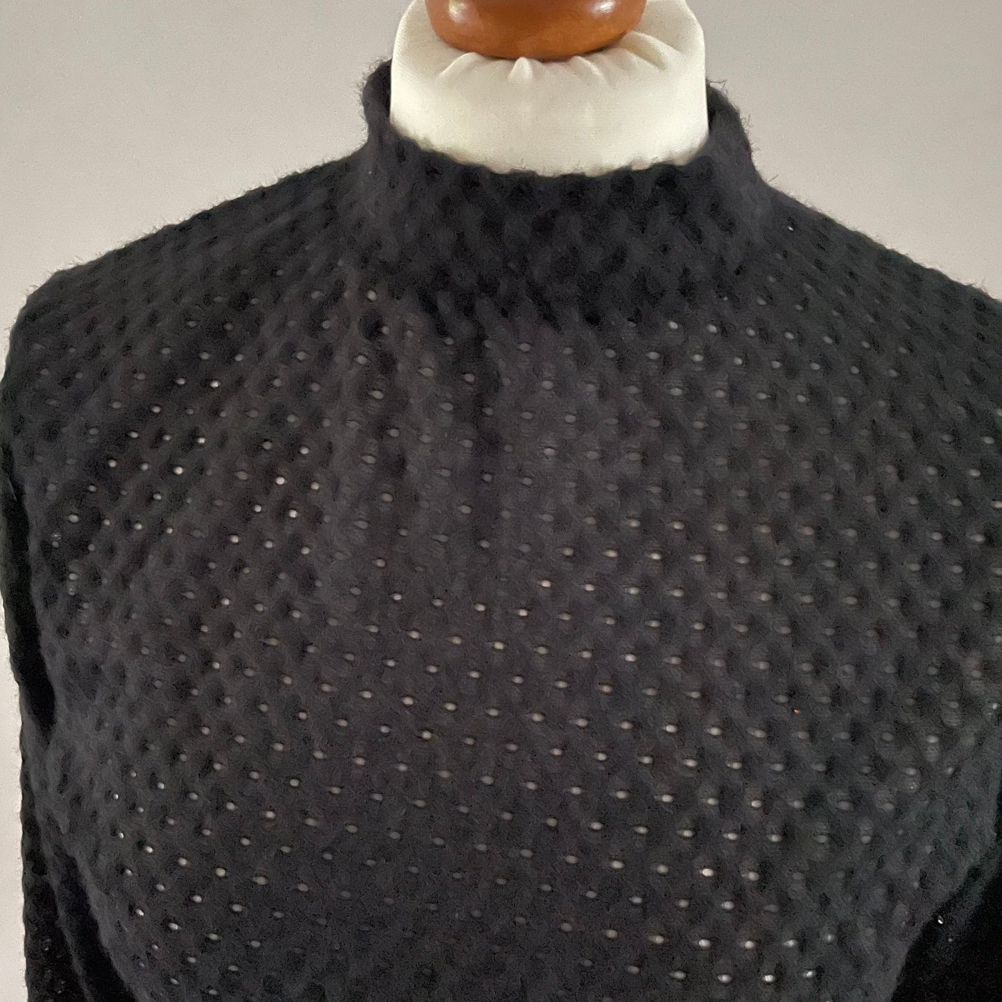 Preloved Vintage Jumper By Swan Paris Sheer Knitted Long Sleeve