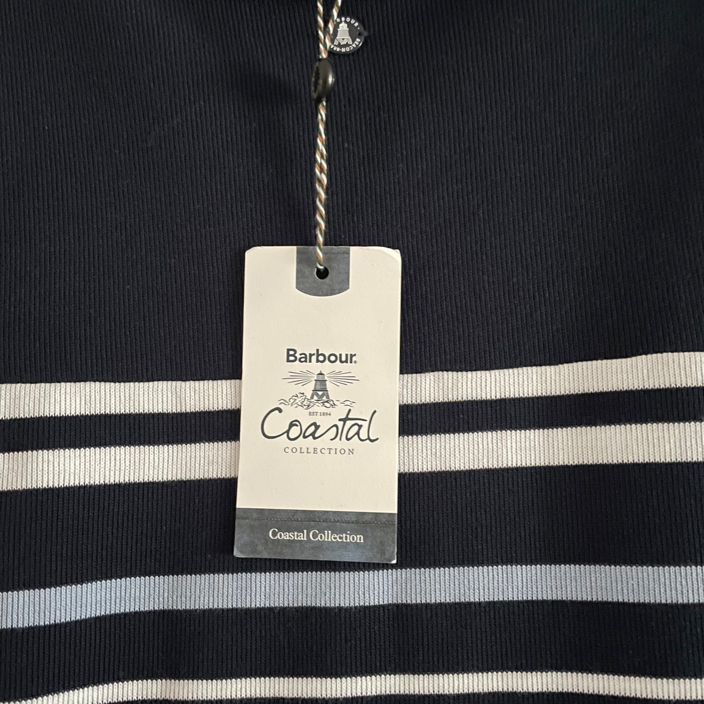 Preloved BNWT Striped Barbour Dress Nautical Navy Red White