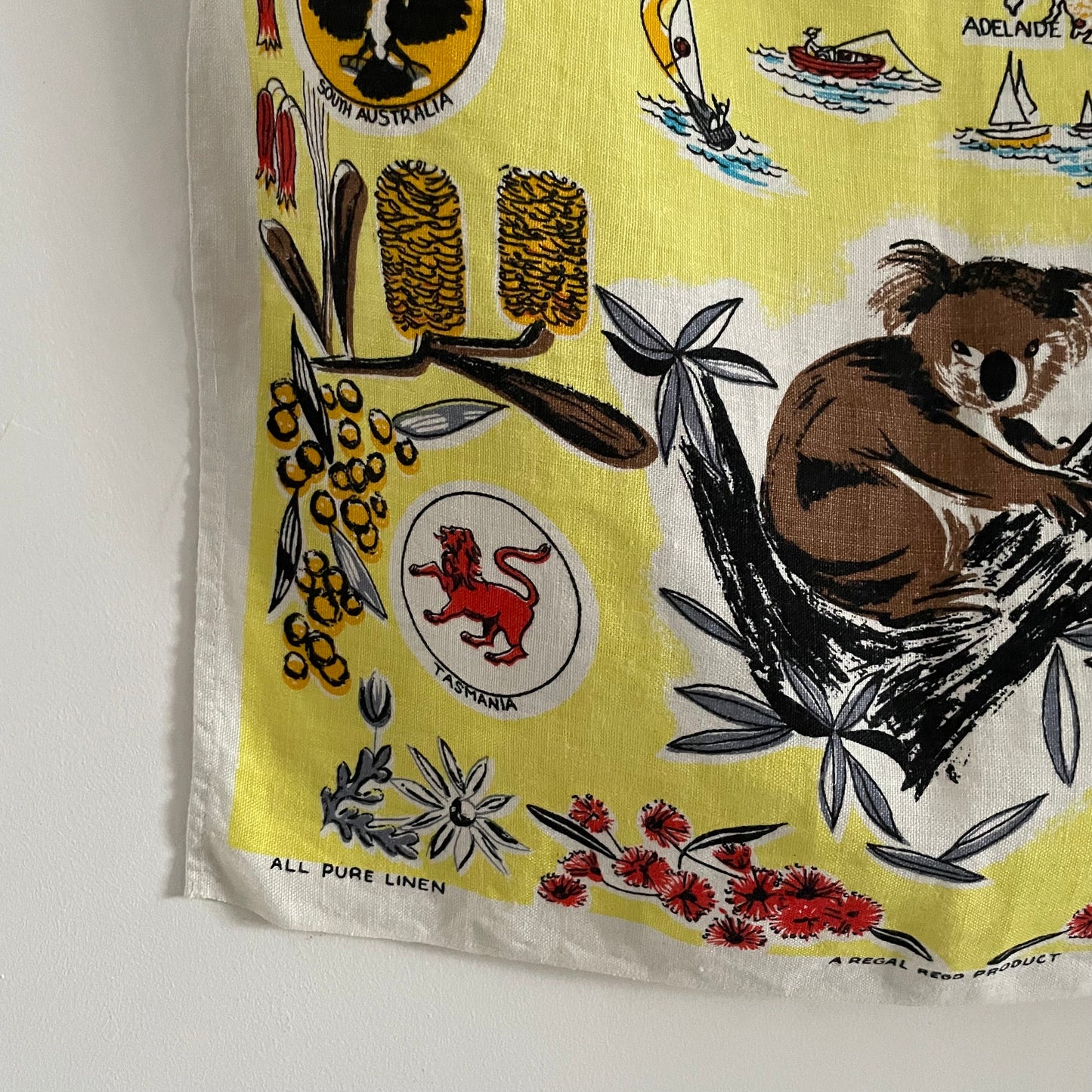 Tea Towel Novelty of Australia Pure Linen Made in Ireland