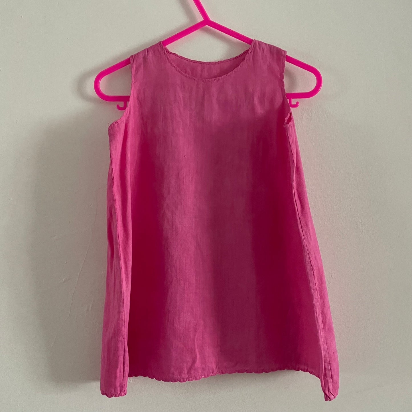 Hand Dyed Vintage Smock Dress for Babies with Button Fastening