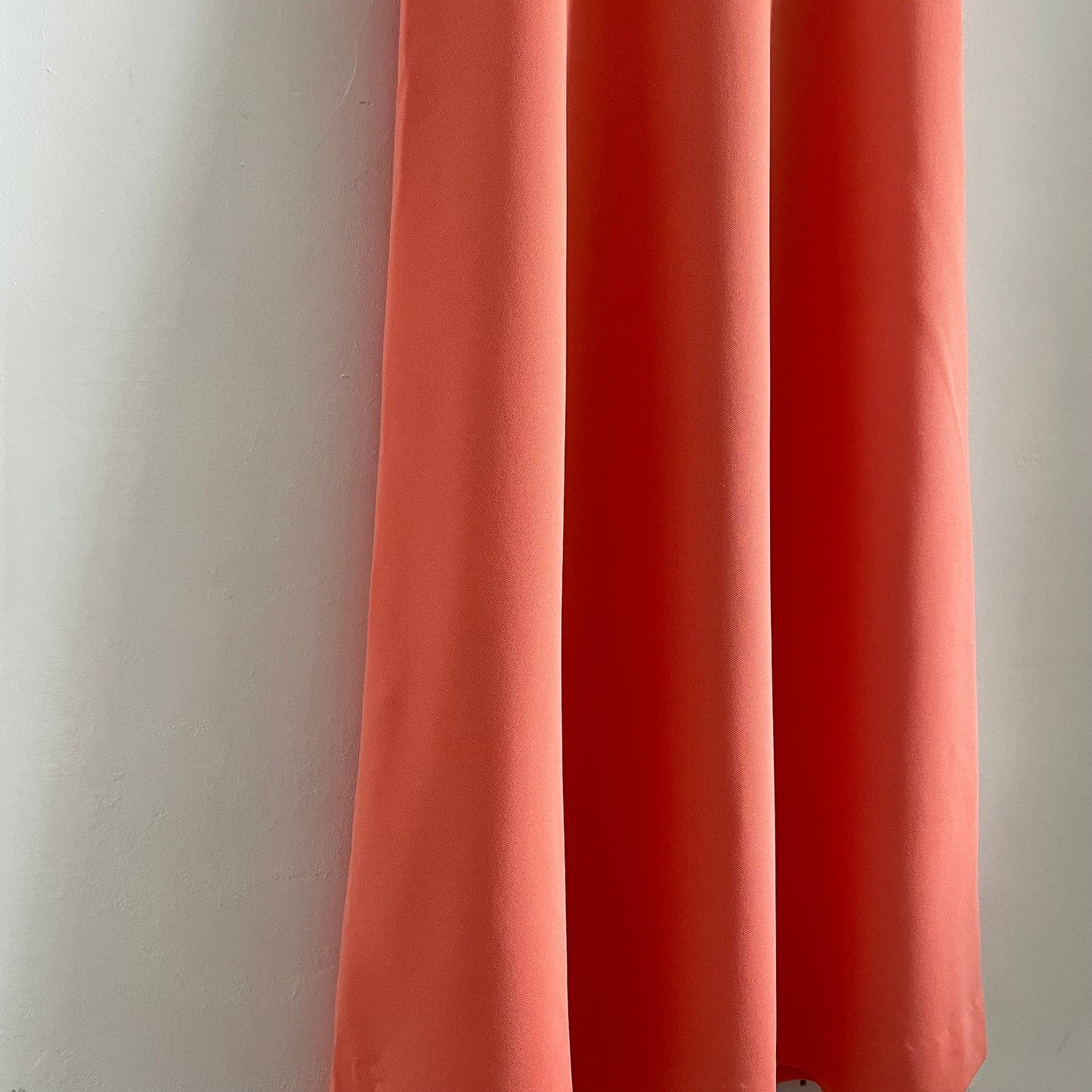 Vintage Peach Coral Fit and Flare Peplum Maxi Dress