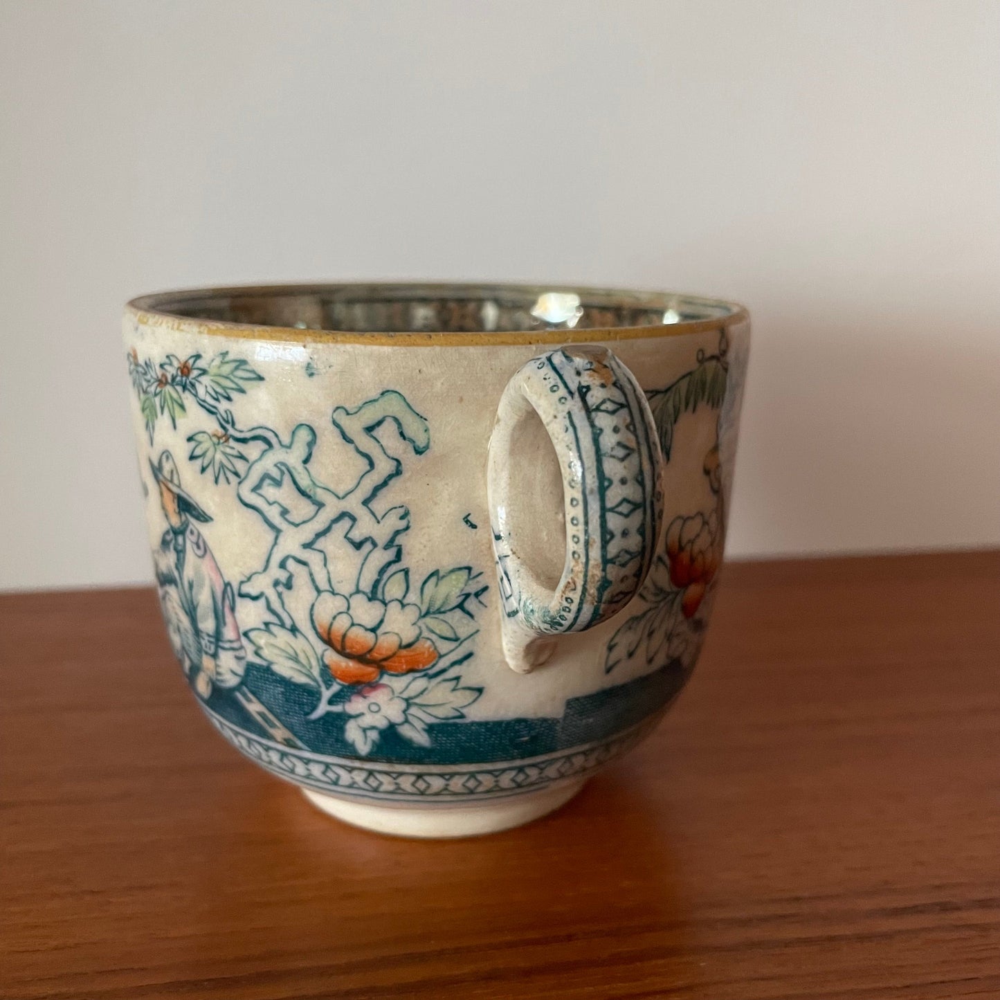 Vintage Tea Cup Chinoiserie Ceramic Georgian Design Breakfast Tea Cup
