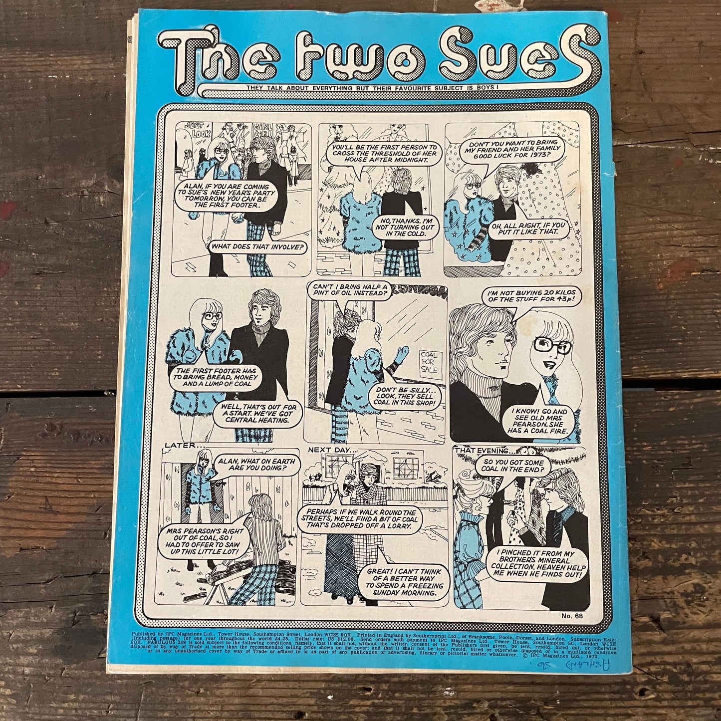 Magazine Vintage Fabulous 208 Teen Magazine Paper Ephemera. 30th December 1972. Christmas.