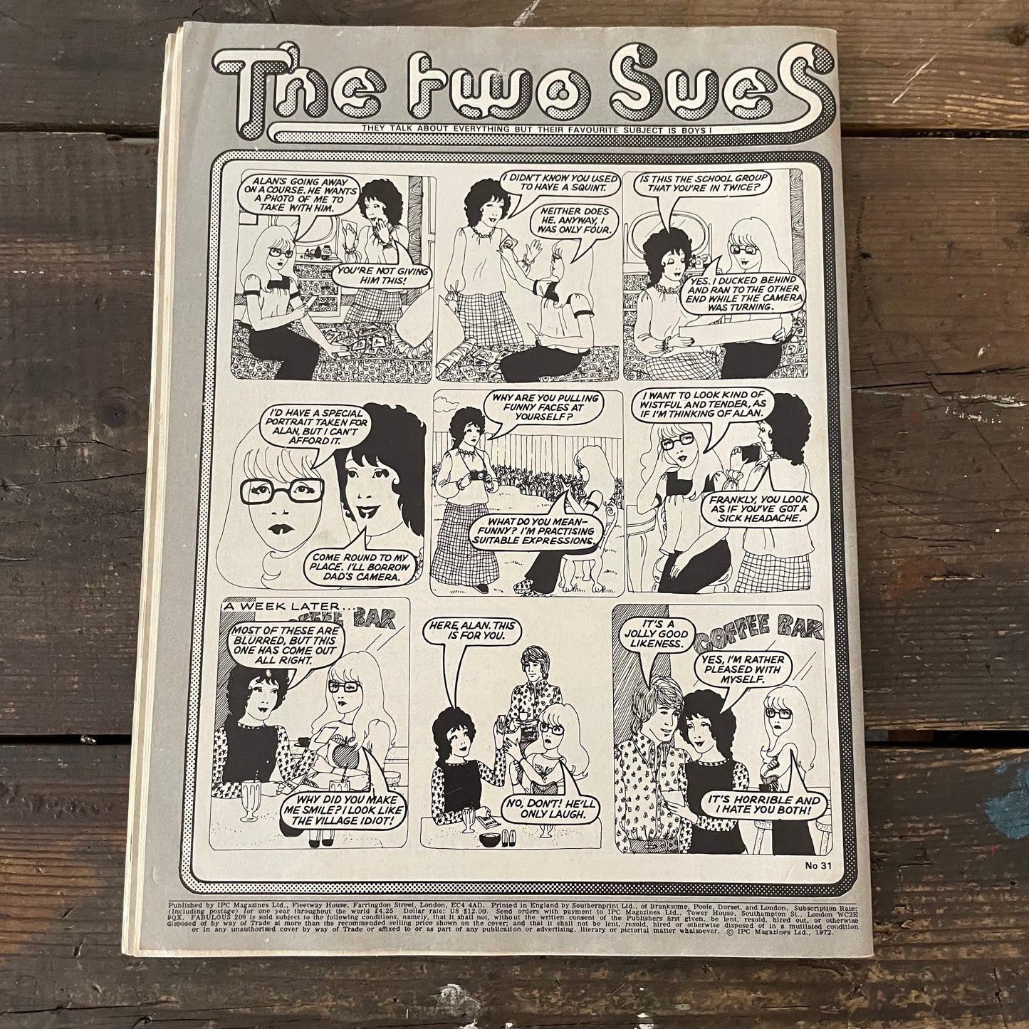 Magazine Vintage Fabulous 208 Teen Paper Ephemera 15th April 1972