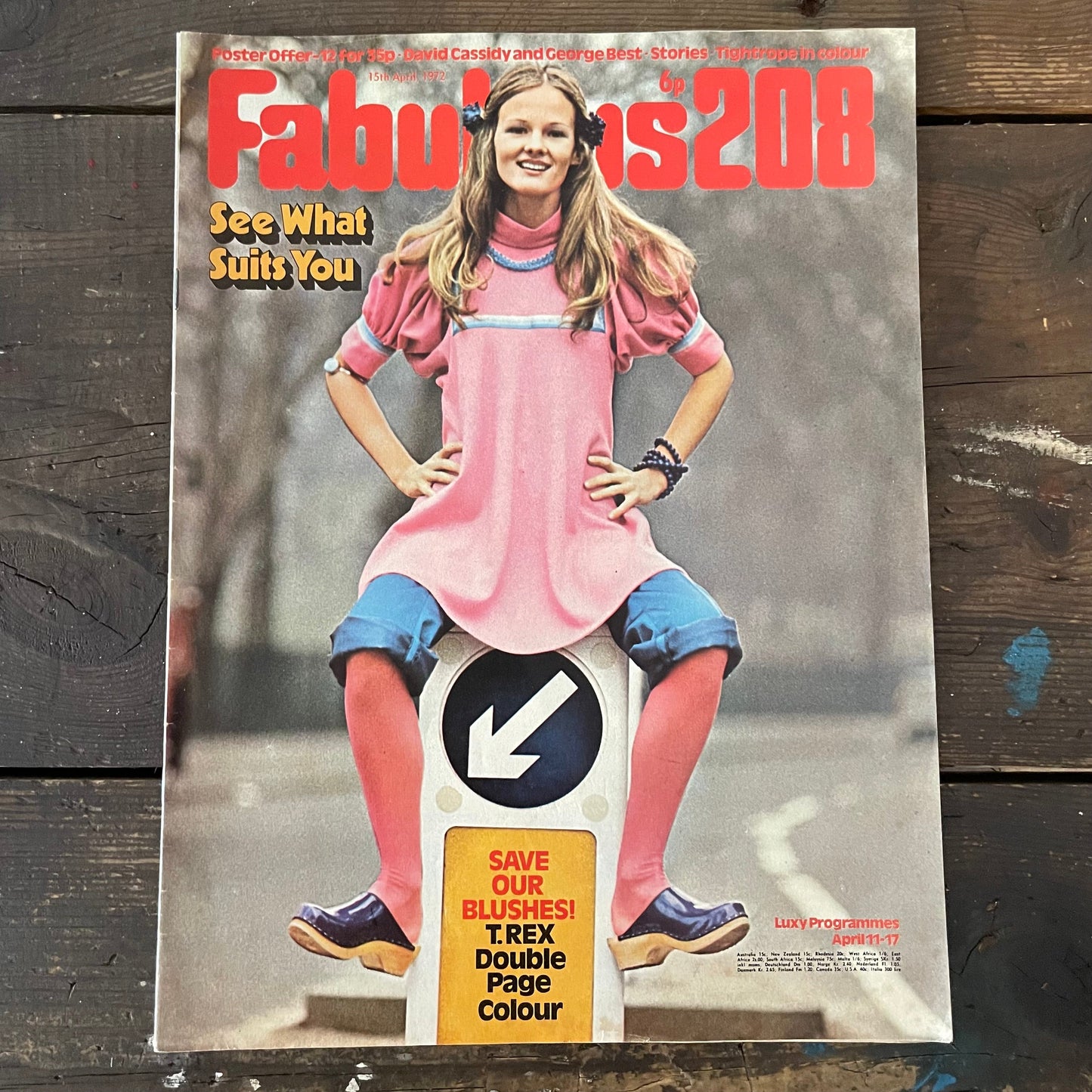 Magazine Vintage Fabulous 208 Teen Paper Ephemera April 1972