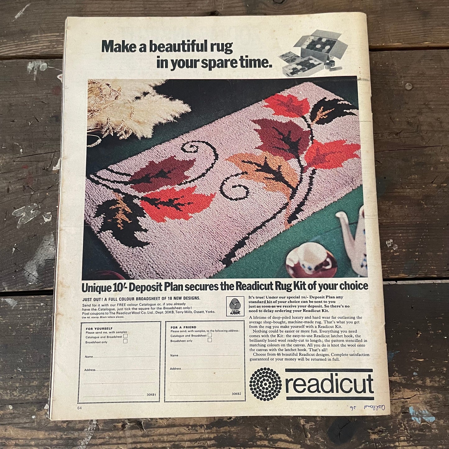 Vintage Woman Magazine January 31st 1970 Featuring Dulcie Grey