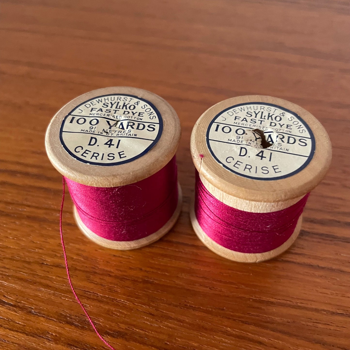 Thread Vintage Dewhurst's Pink Job Lot Sylko Machine Twist Reels D41