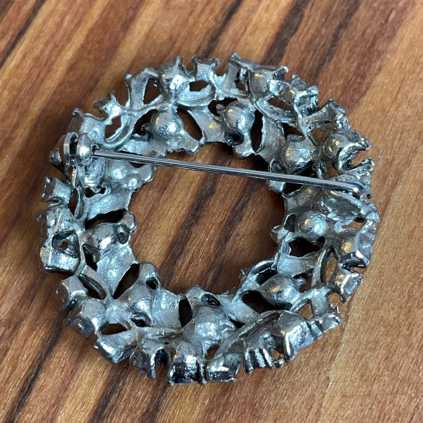 Vintage 1950s Turquoise Blue and Metal Brooch for Collectors