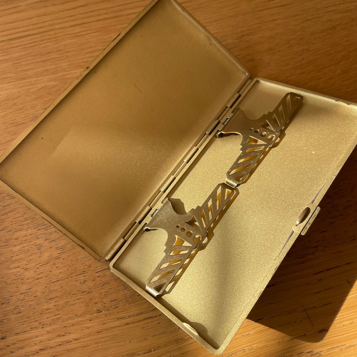 Stunning Art Deco Cigarette Case in Green Shagreen Pattern