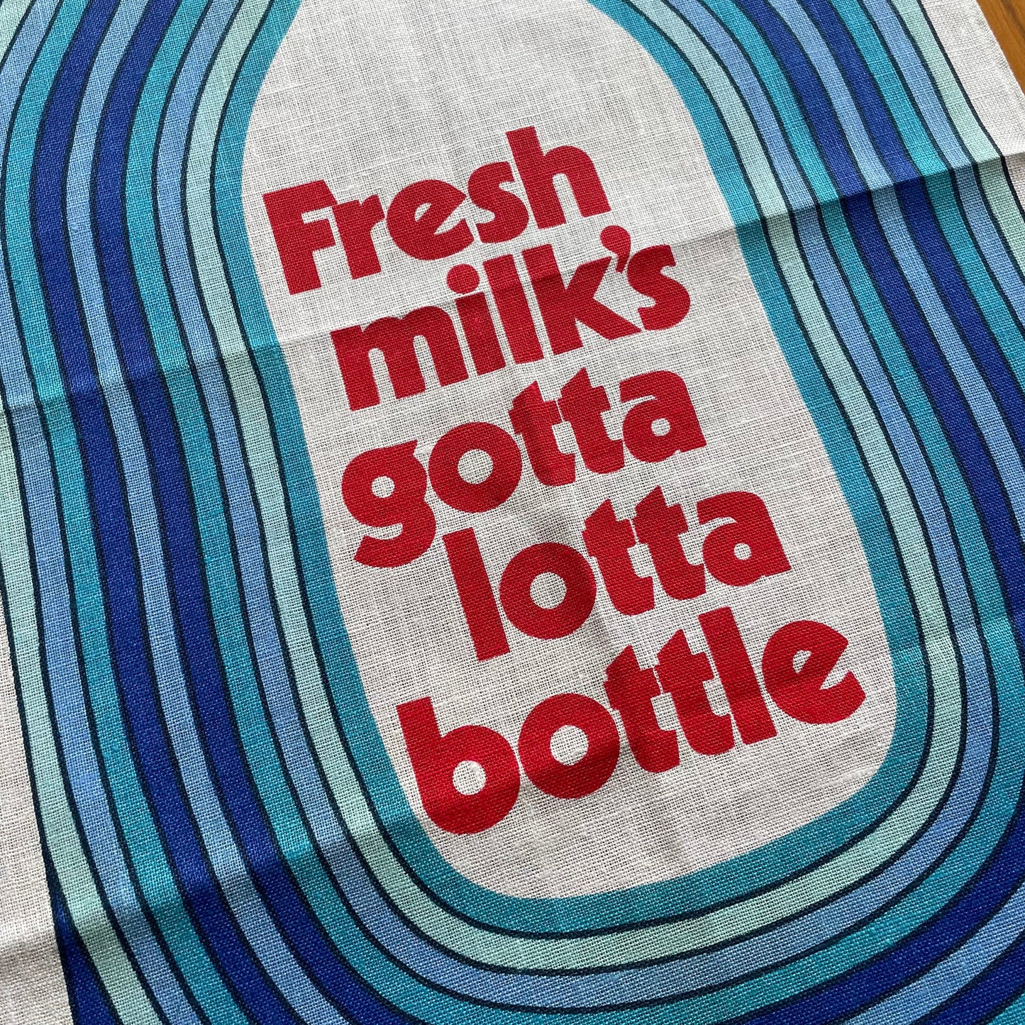 Vintage Tea Towel Irish Milk National Dairy Council Linen