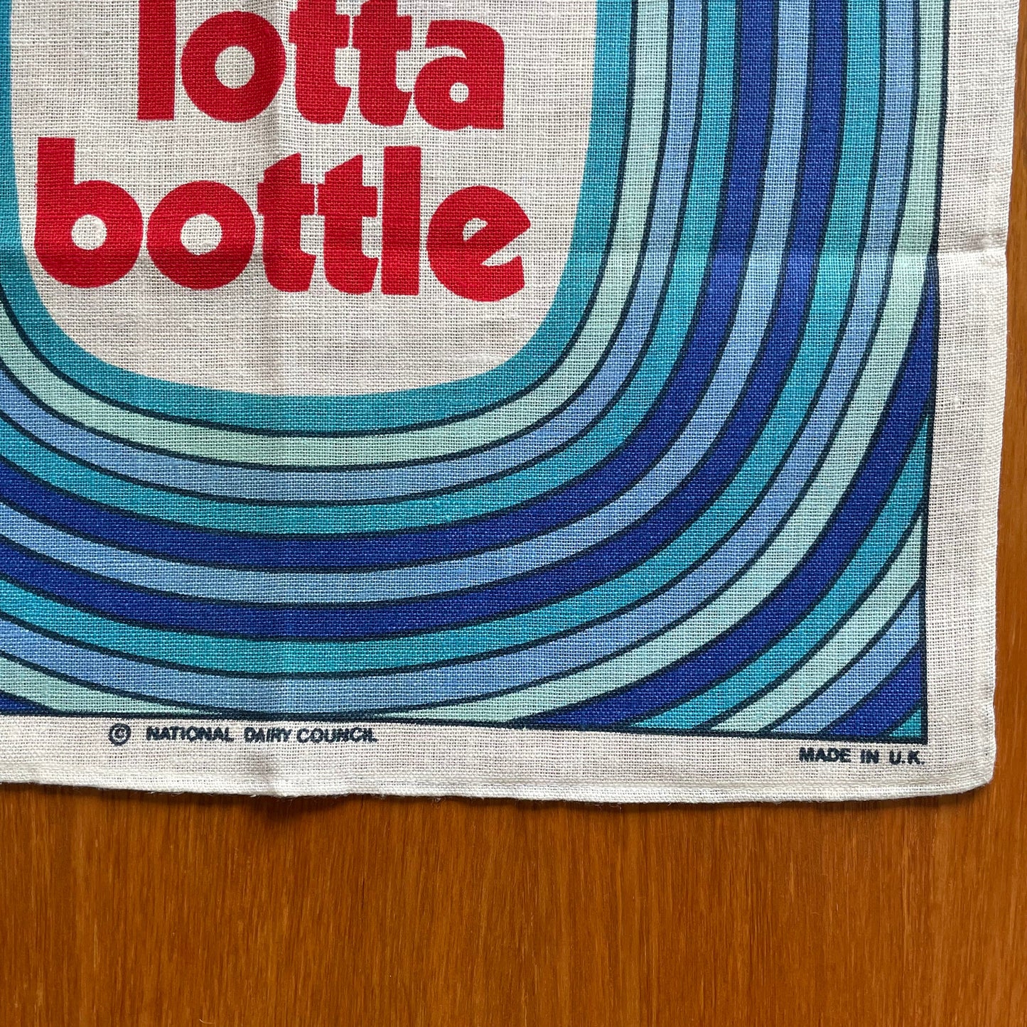 Vintage Tea Towel Irish Milk National Dairy Council Linen