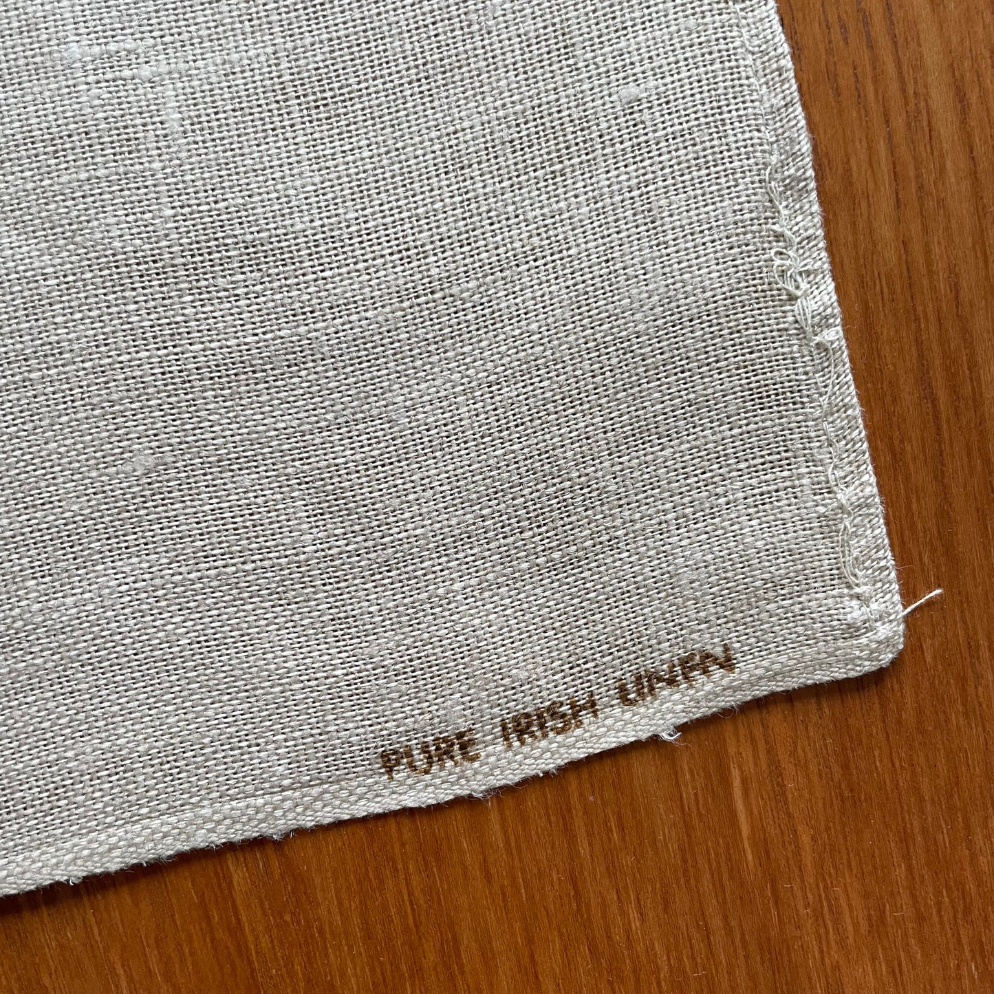 Tea Towel Vintage Cream with Wildflowers in Pure Irish Linen