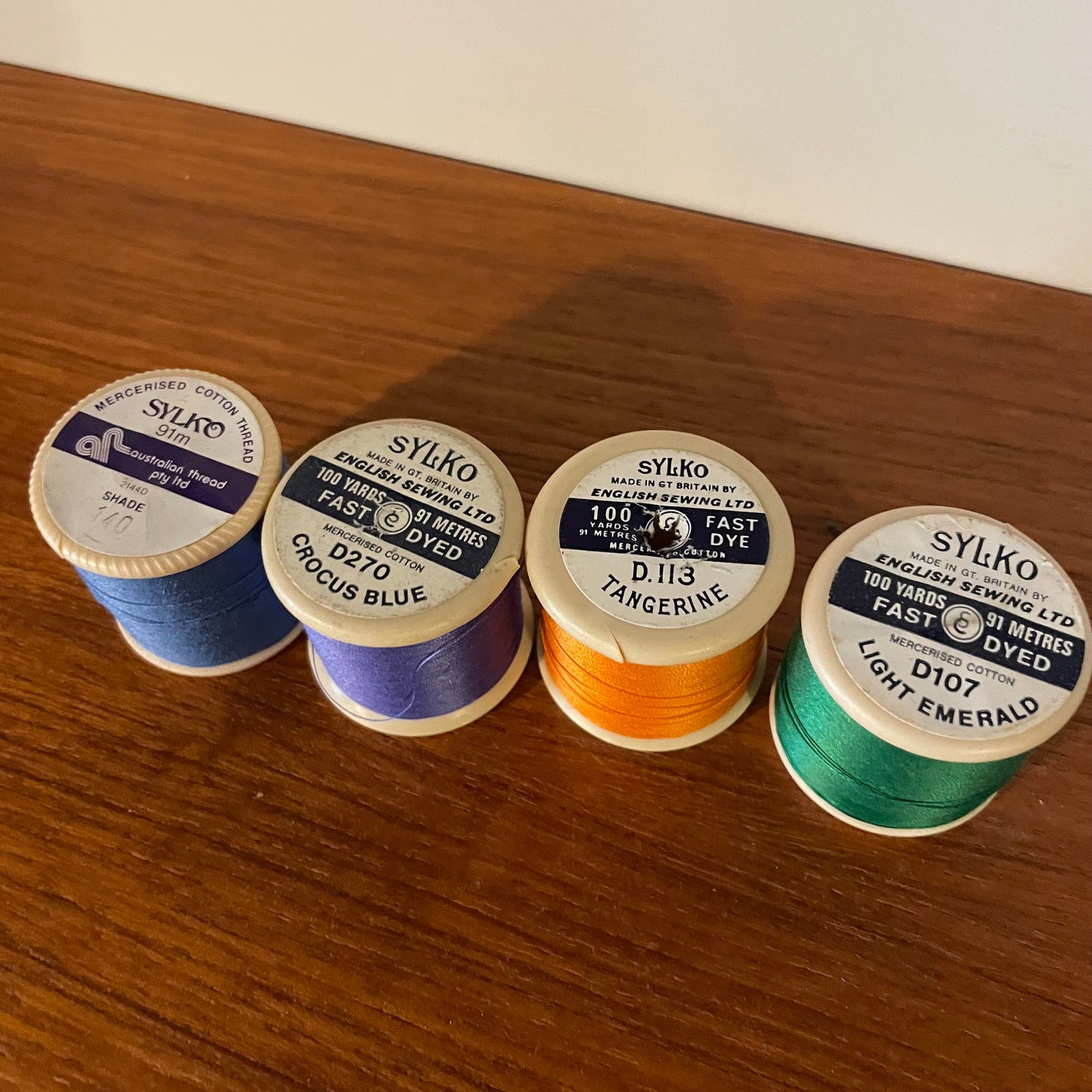 Threads Vintage Job Lot Sylko x4 Multicoloured Sewing Threads