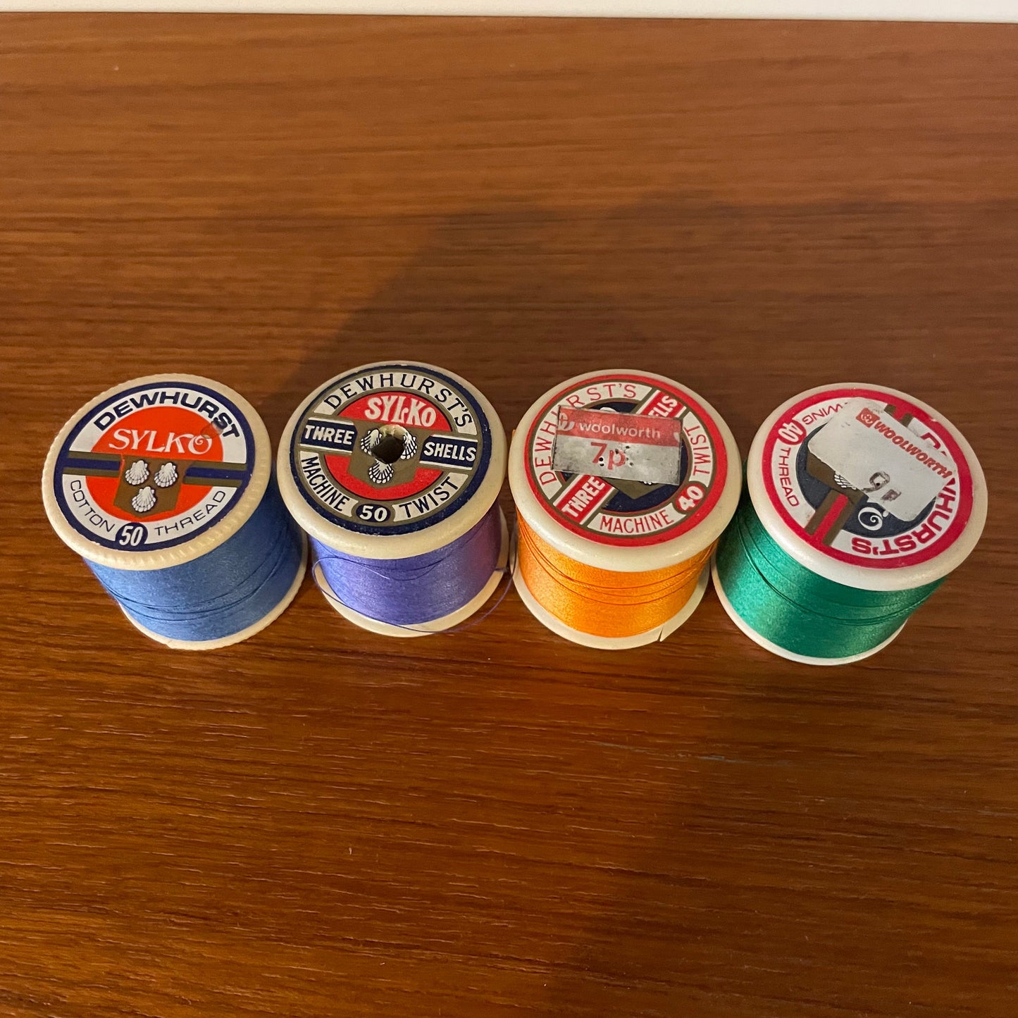 Threads Vintage Job Lot Sylko x4 Multicoloured Sewing Threads
