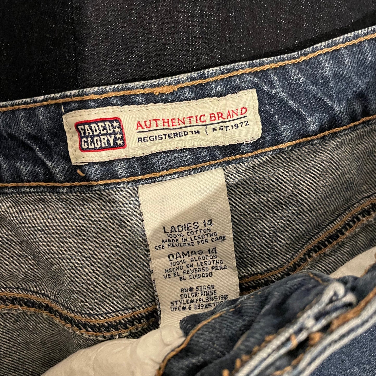 Denim Skirt Mid Length Faded Glory Blue Size 14 for Effortless Style