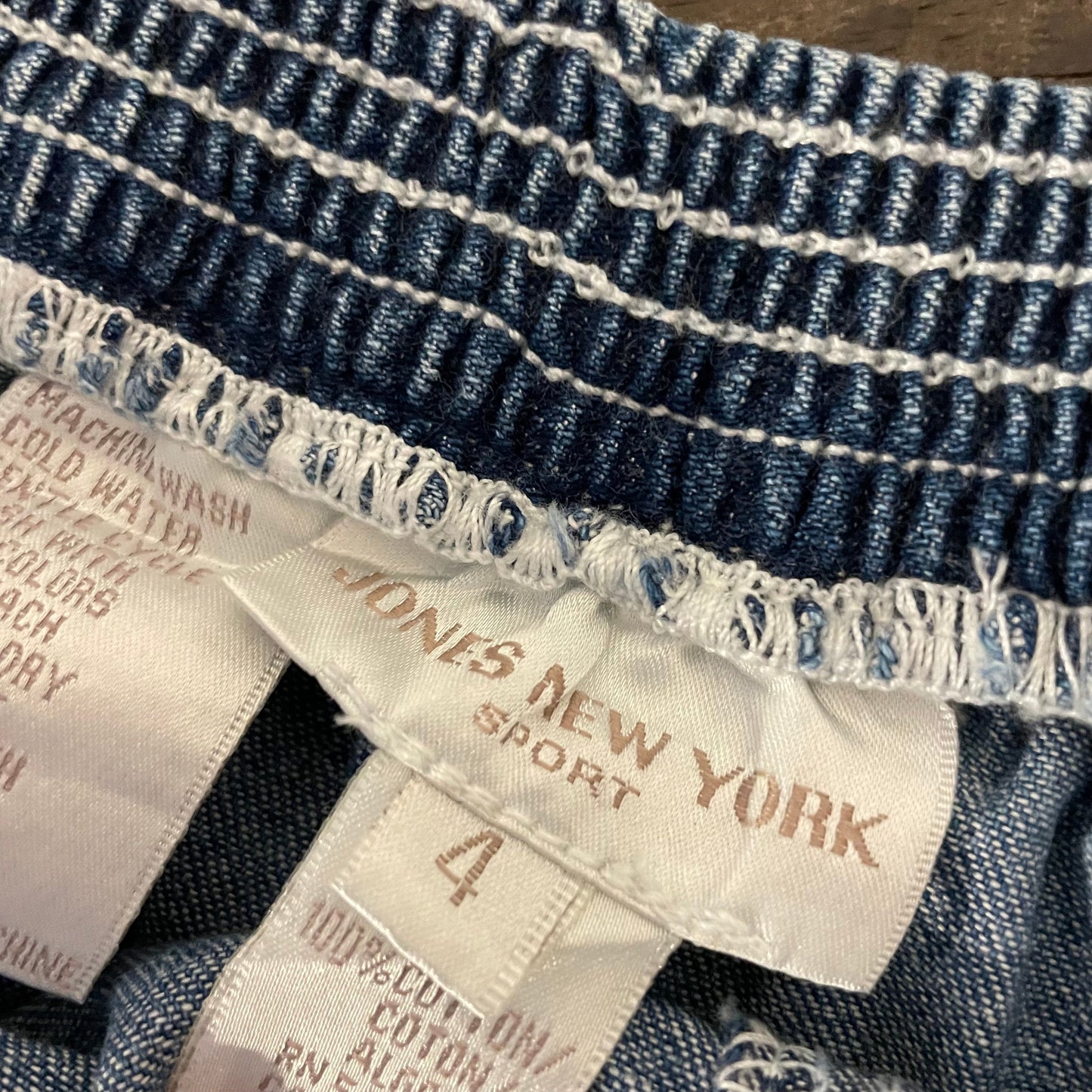 Denim Skirt Maxi Jones New York Sport 100% Cotton Blue. Size 10