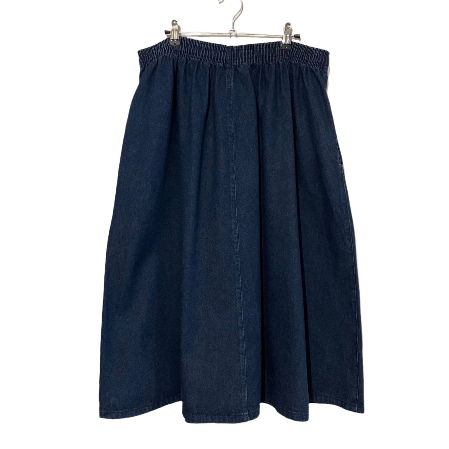 Denim Skirt Mid Length Jordache Elasticated Blue. Size 16